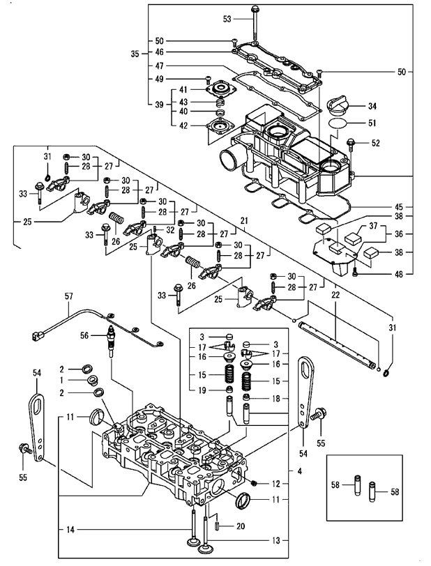 104 - CYLINDER HEAD & BONNET