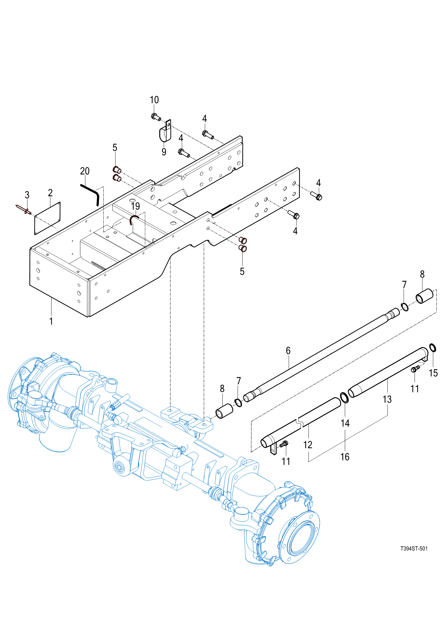 501 - FRONT AXLE BRACKET (2021-07-31 ~)
