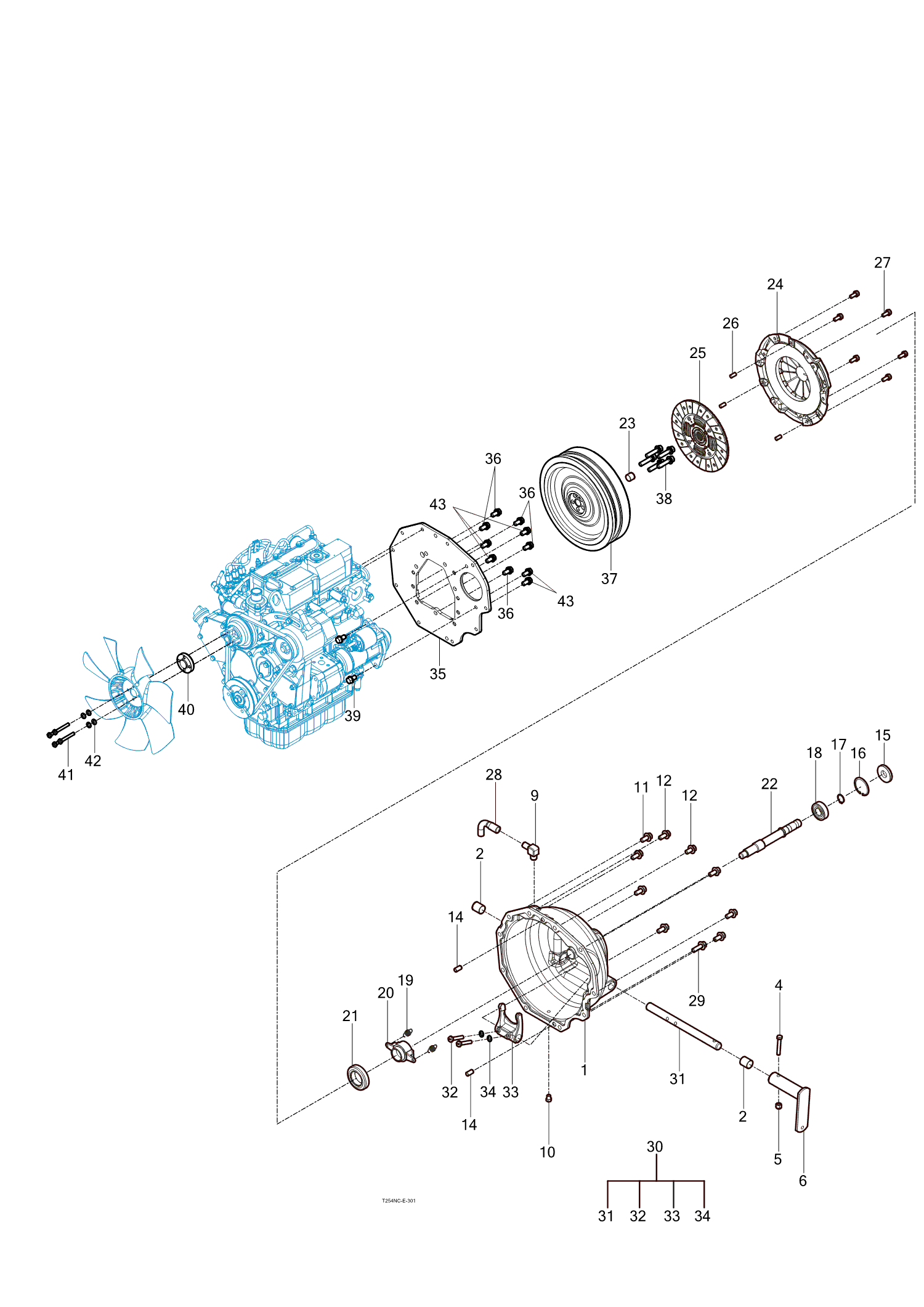 301 - FLYWHEEL COVER