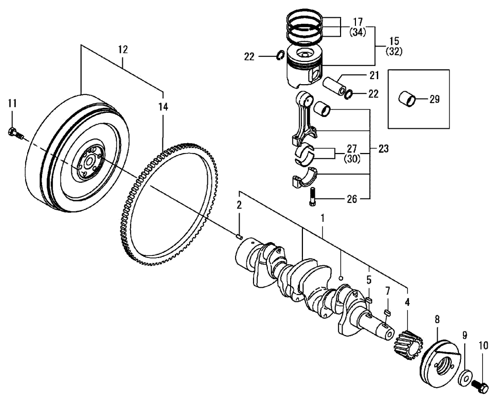 108 - CRANKSHAFT & PISTON