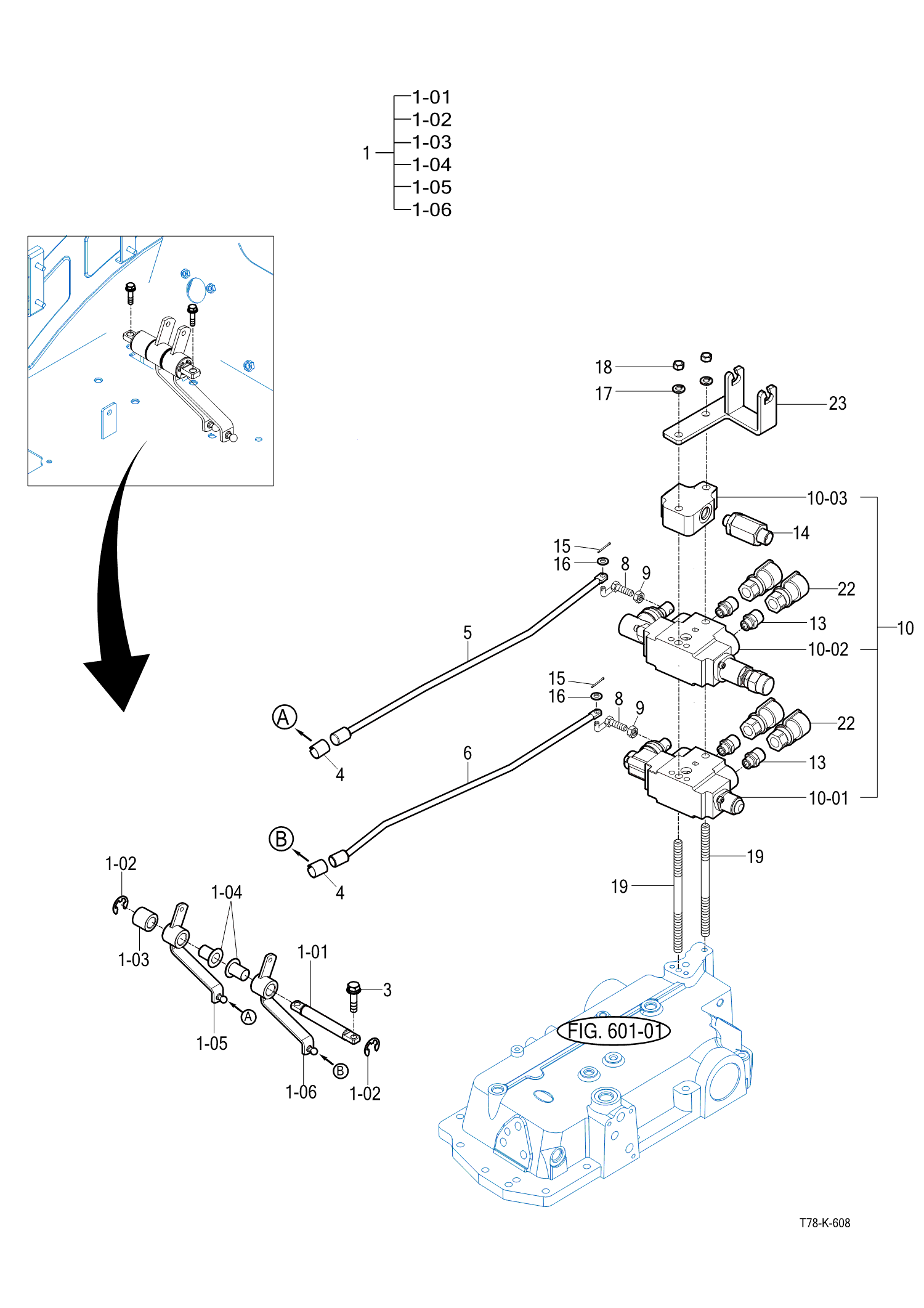 606 - EXTERIOR HYD.VALVE