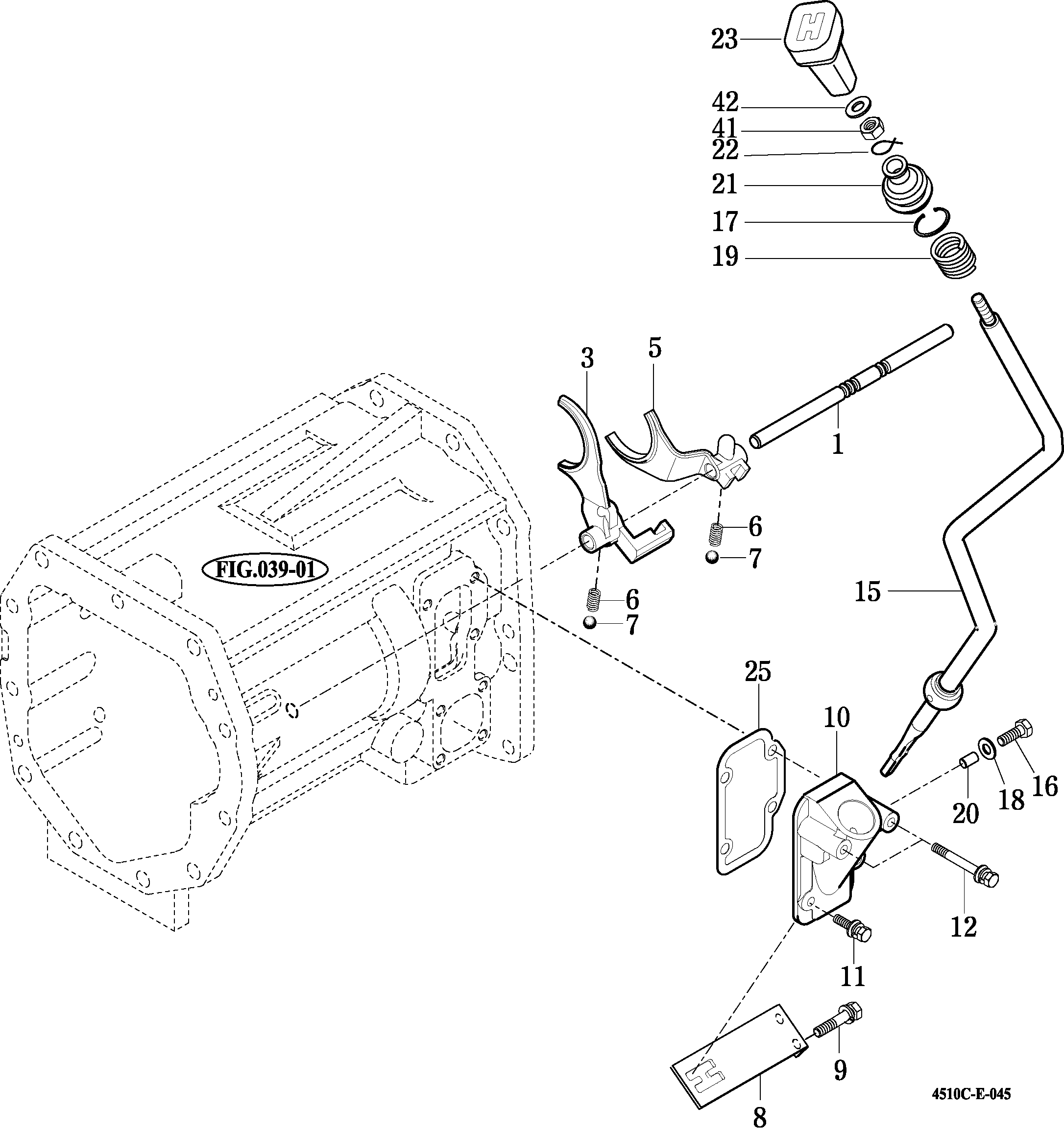 045 - SUB CHANGE LEVER