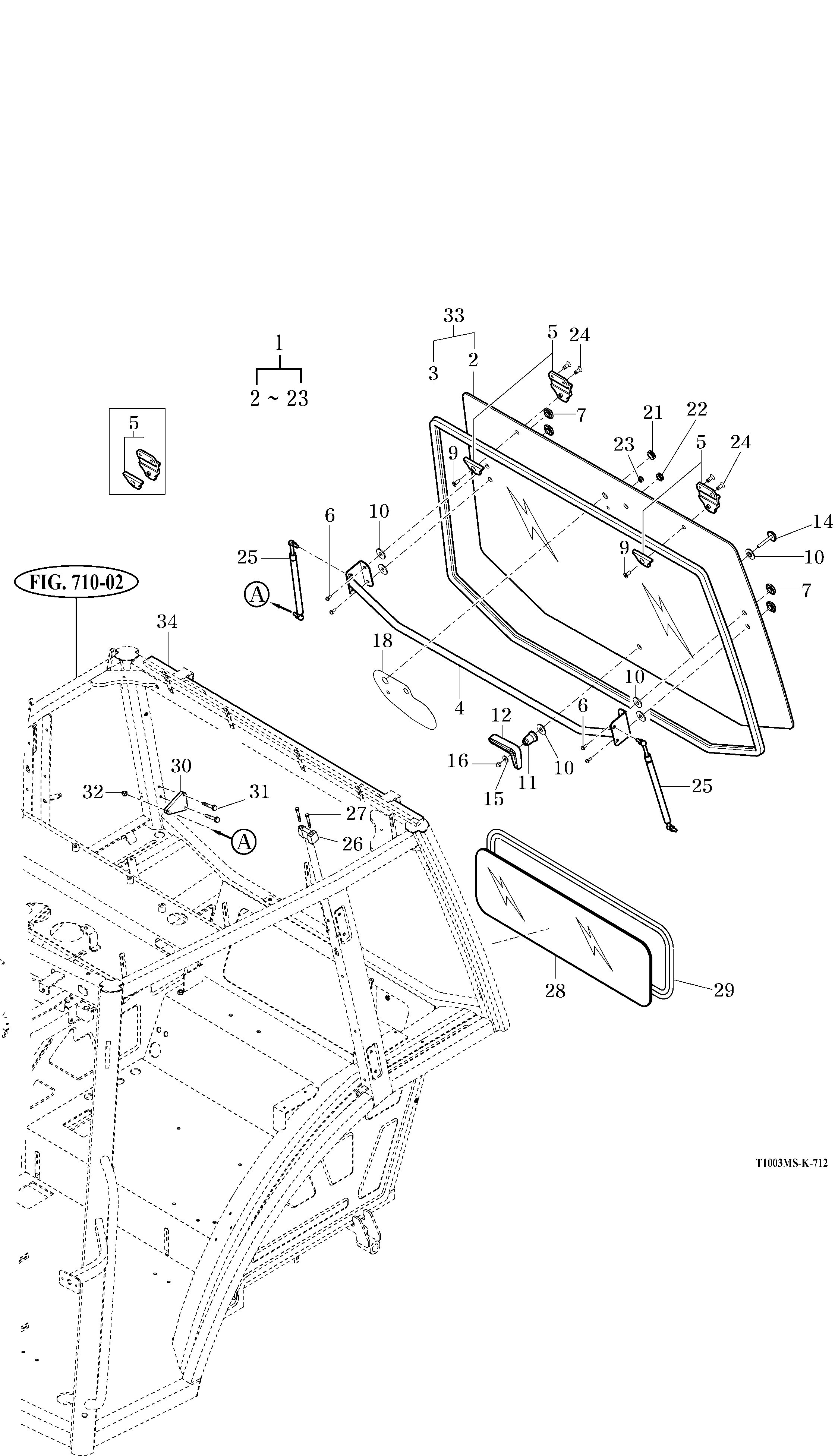 712 - REAR GLASS