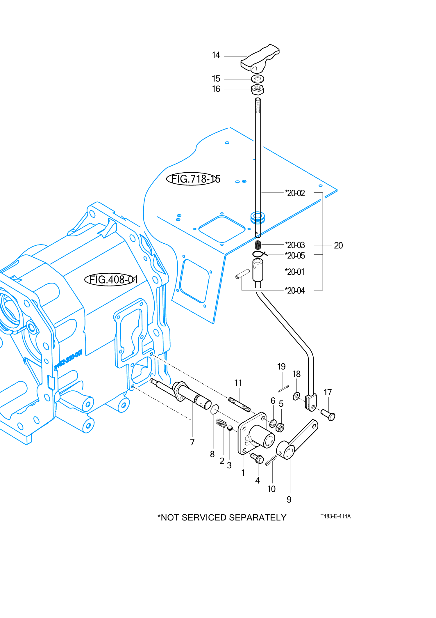 414 - 4WD CHANGE LEVER