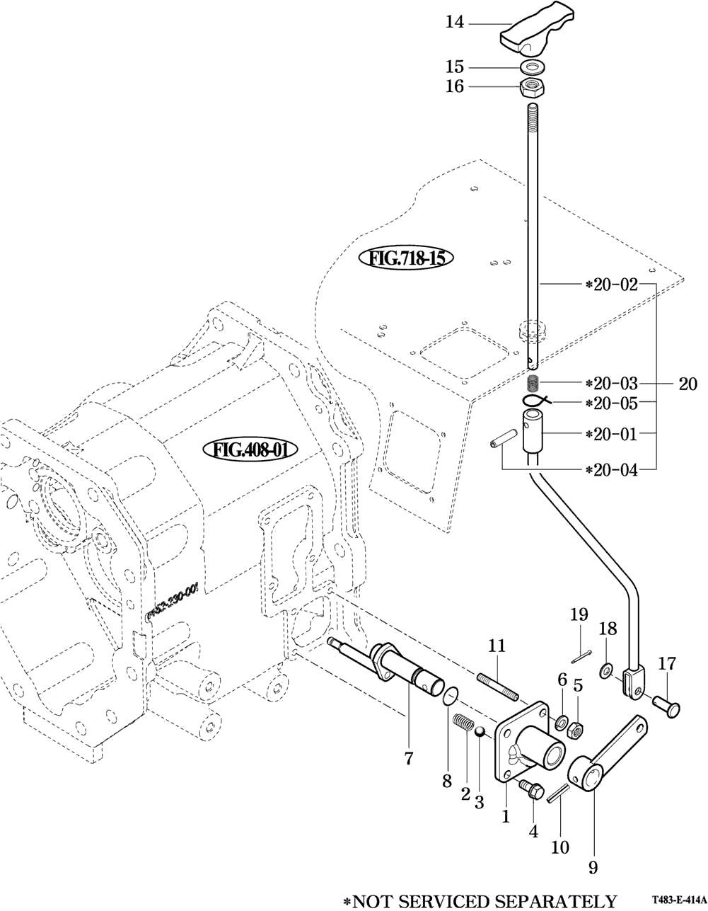 414 - 4WD CHANGE LEVER