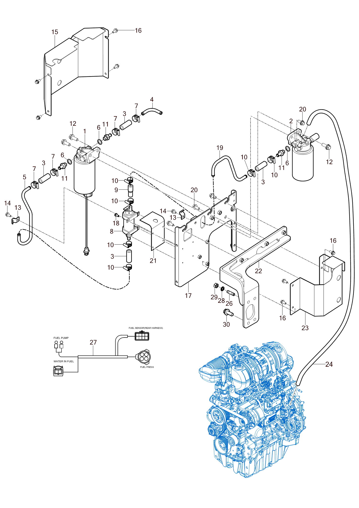 205 - FUEL FILTER & FUEL PUMP