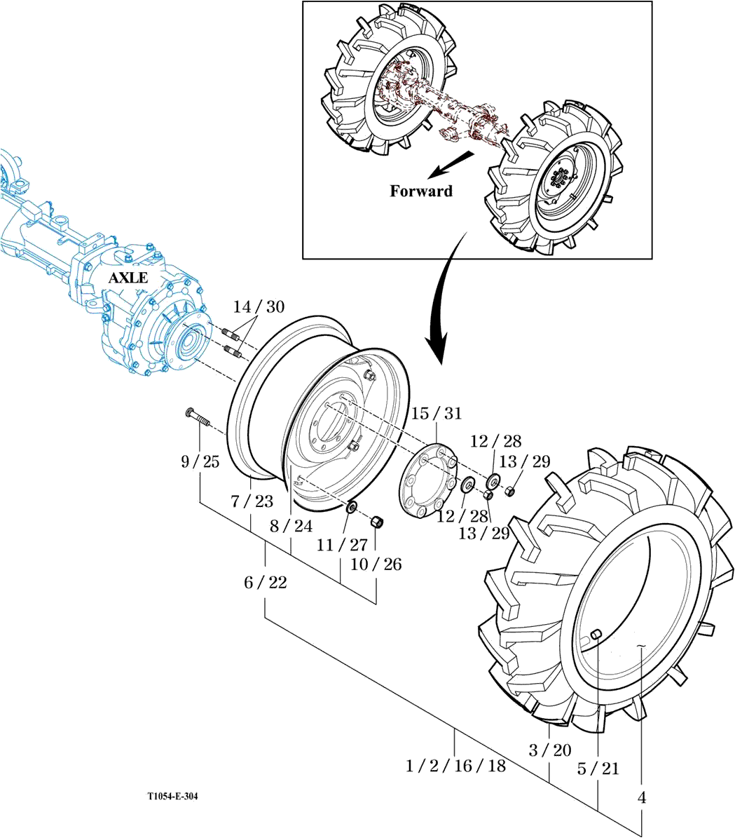 304 - FRONT WHEEL 304 - FRONT WHEEL