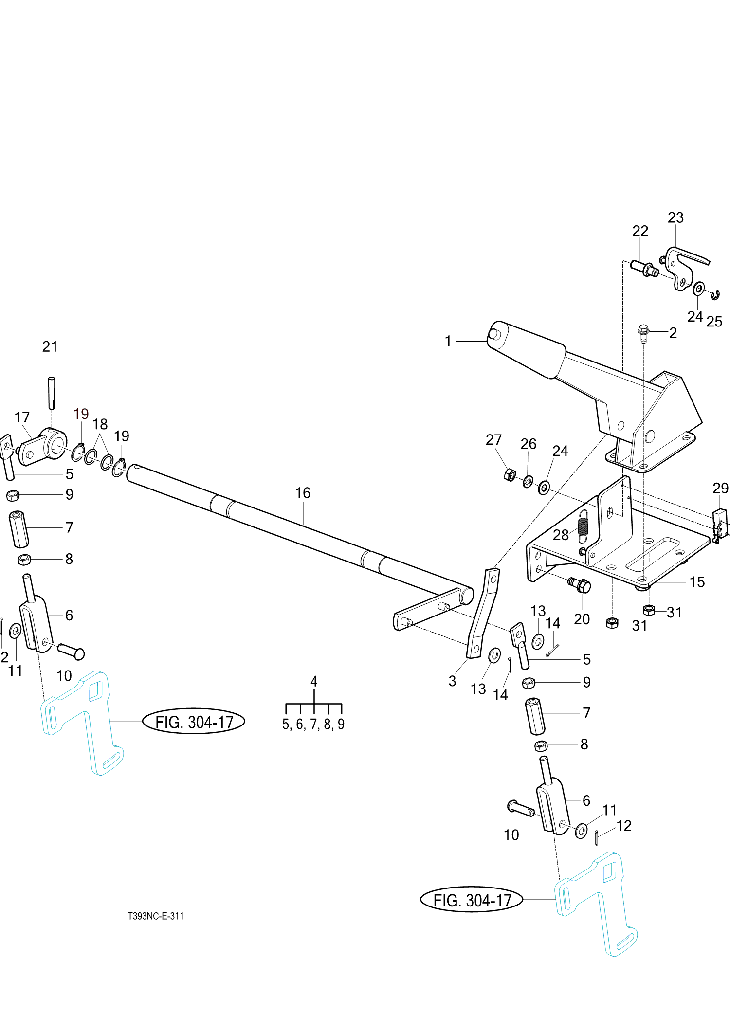 311 - HAND BRAKE LINKAGE