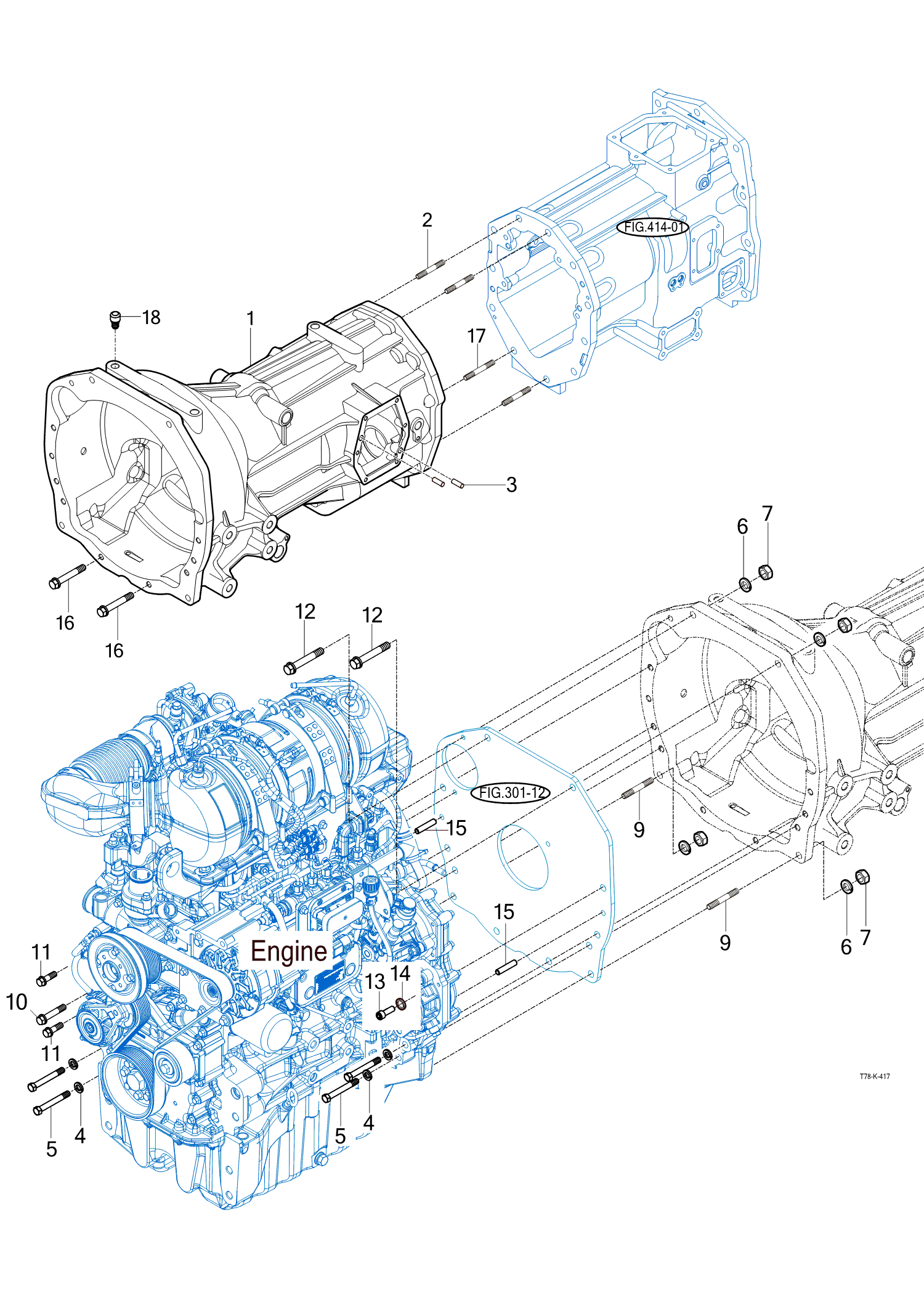 417 - TRANSMISSION FRONT CASE