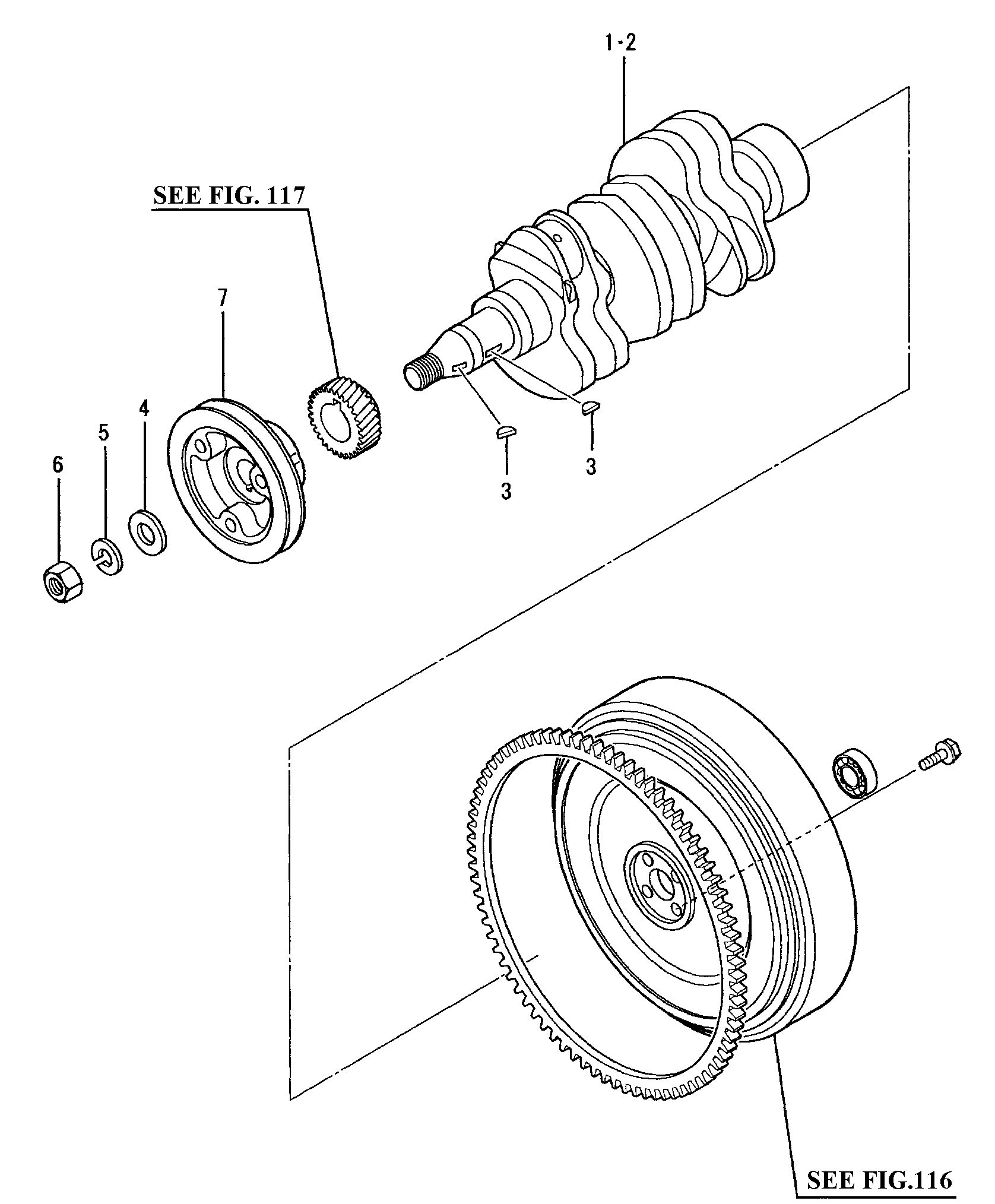 115 - CRANKSHAFT & PULLEY
