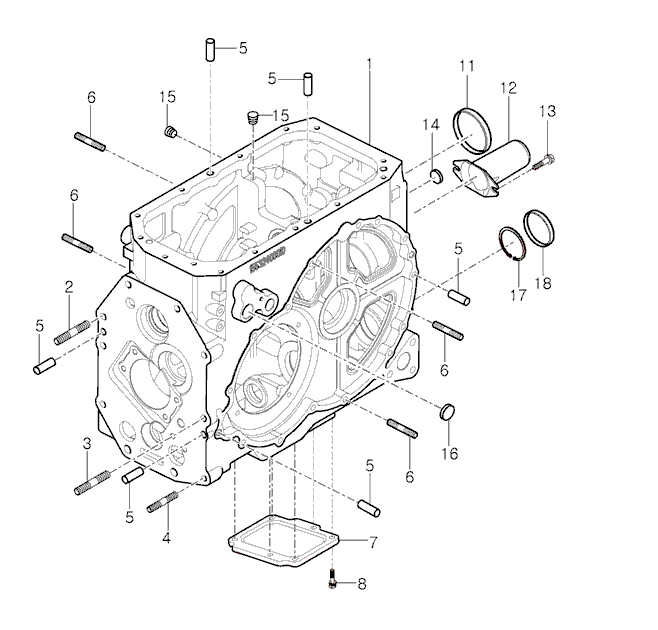 405 - TRANSMISSION REAR CASE