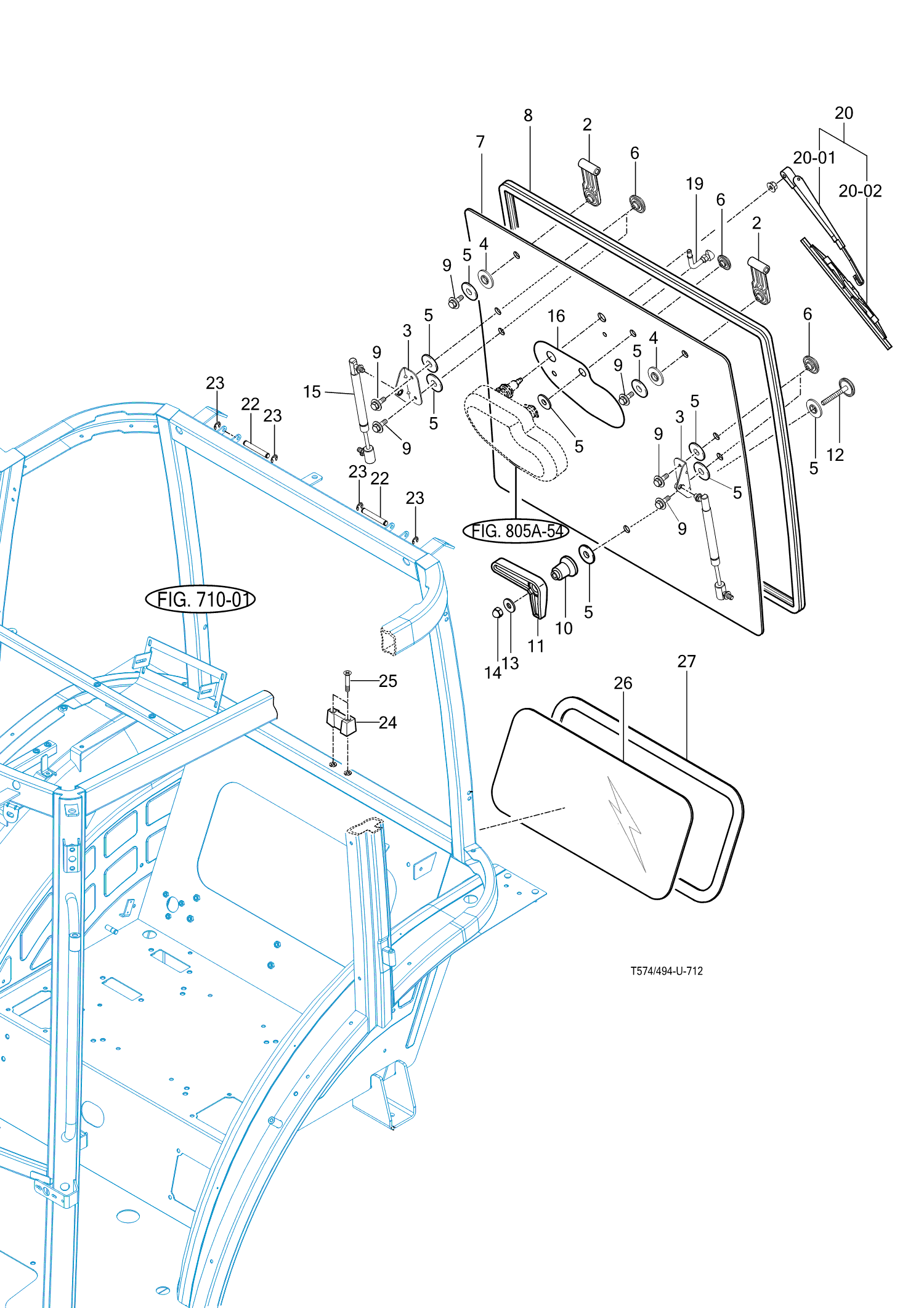 712 - REAR GLASS