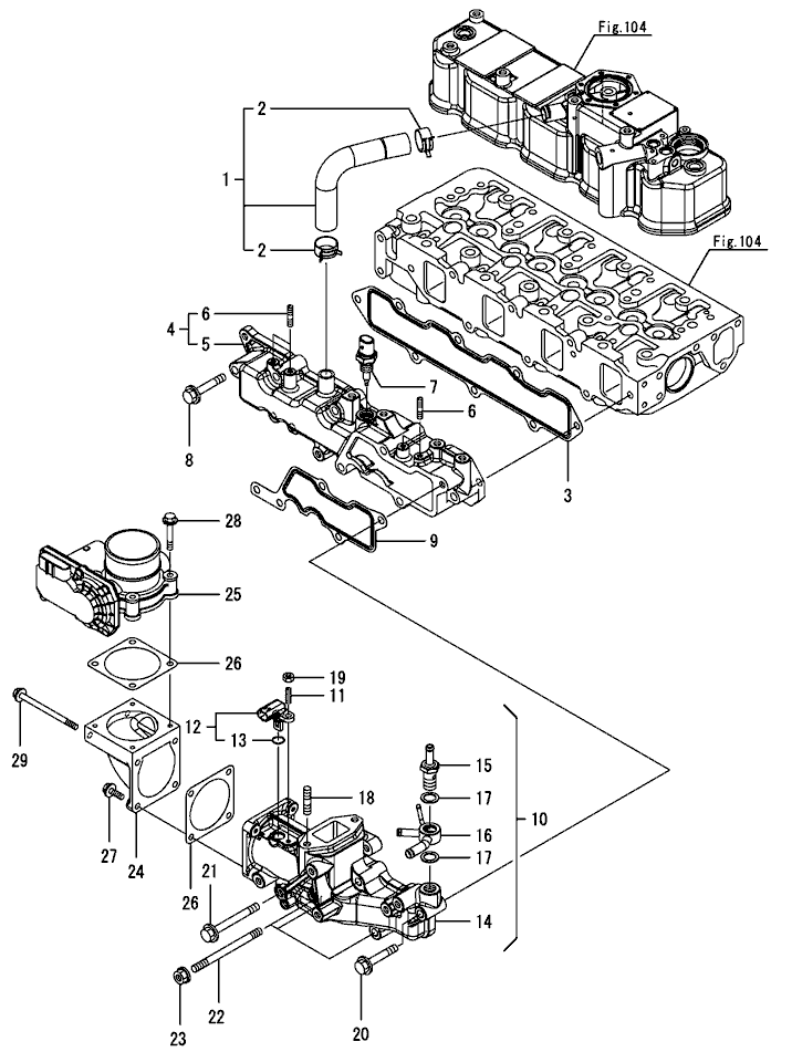 105B - SUCTION MANIFOLD (T454) 105B - SUCTION MANIFOLD (T454)