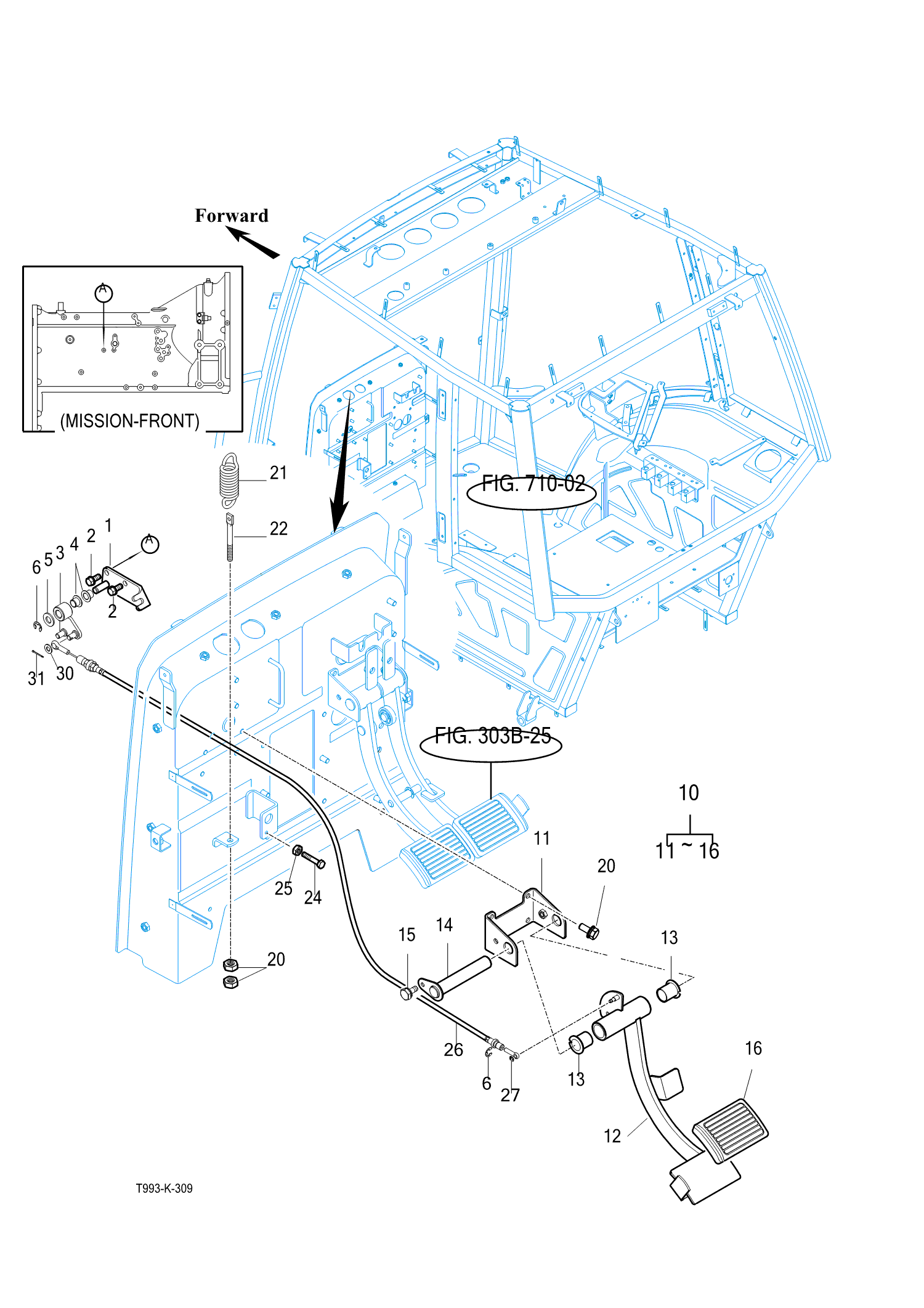309 - SUB CLUTCH PEDAL