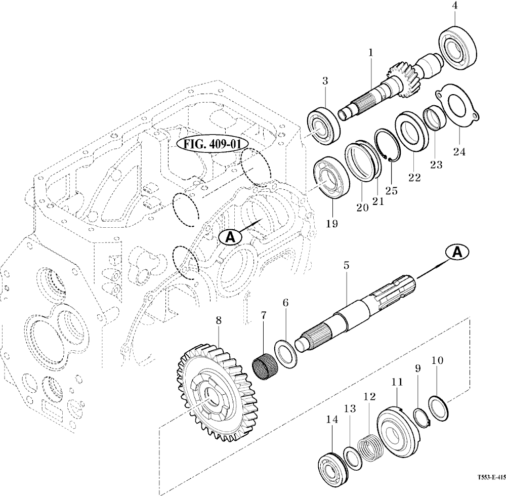 415 - P.T.O CHANGE GEARS