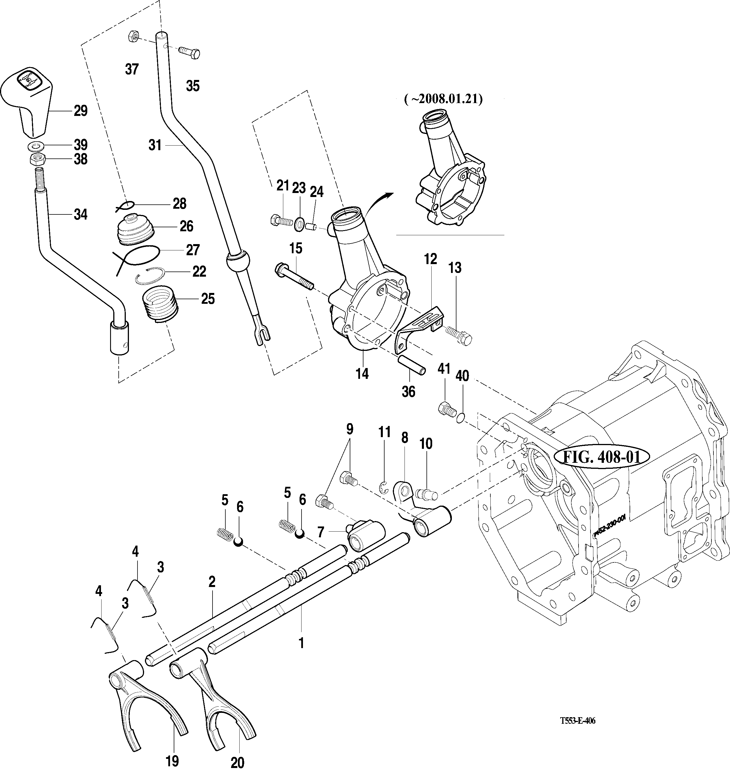 406 - MAIN CHANGE LEVER