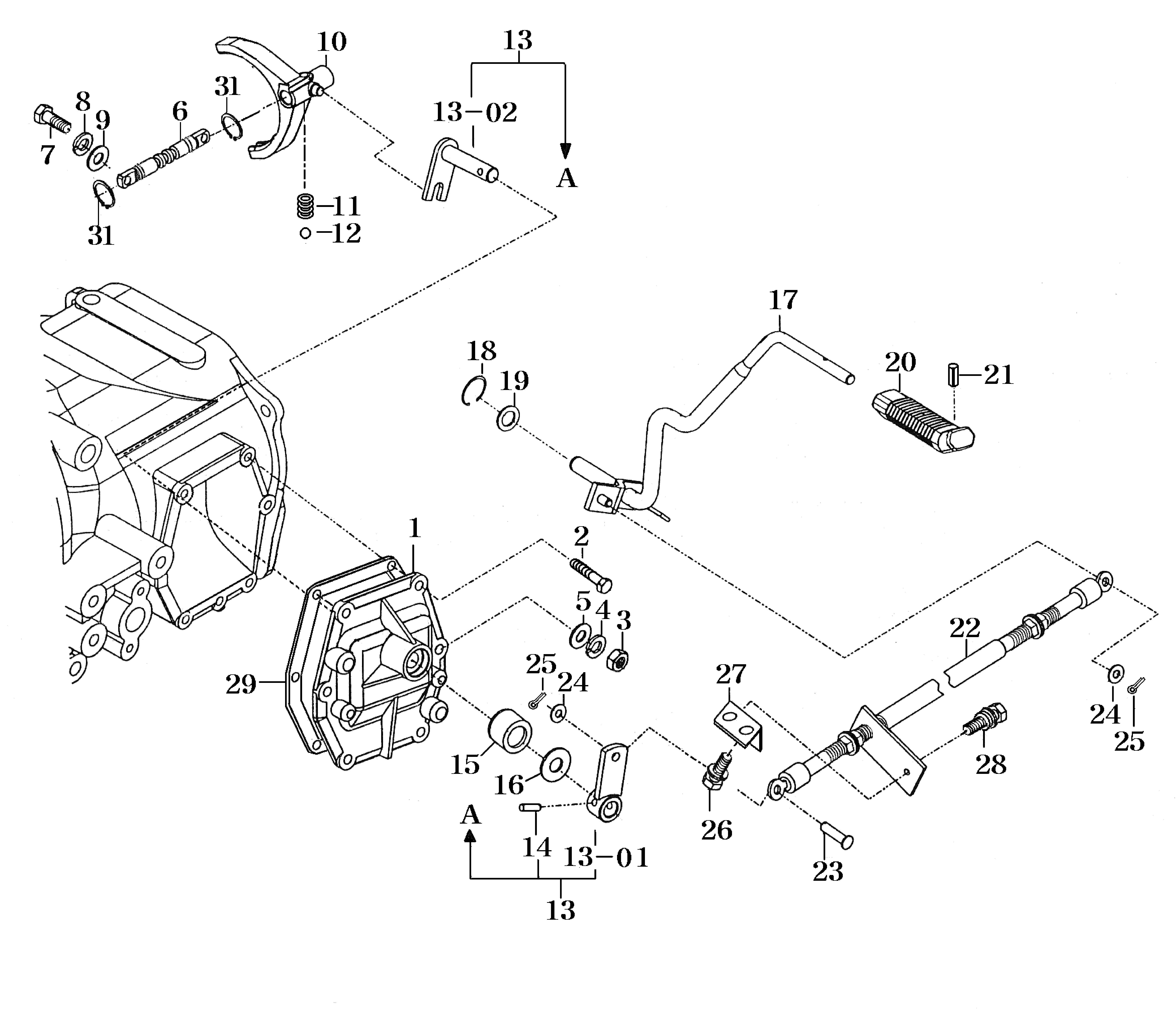 038 - REVERSE CHANGE LEVER