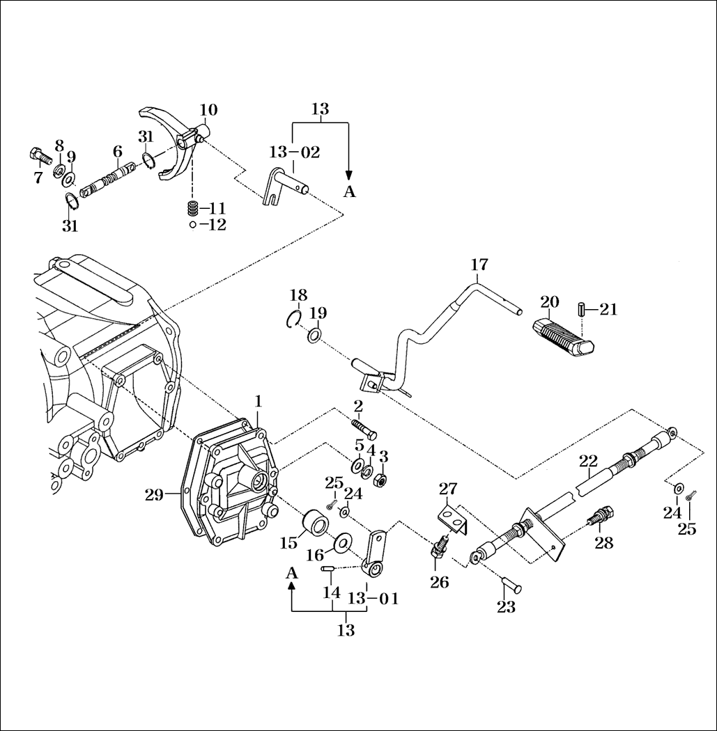 038 - REVERSE CHANGE LEVER