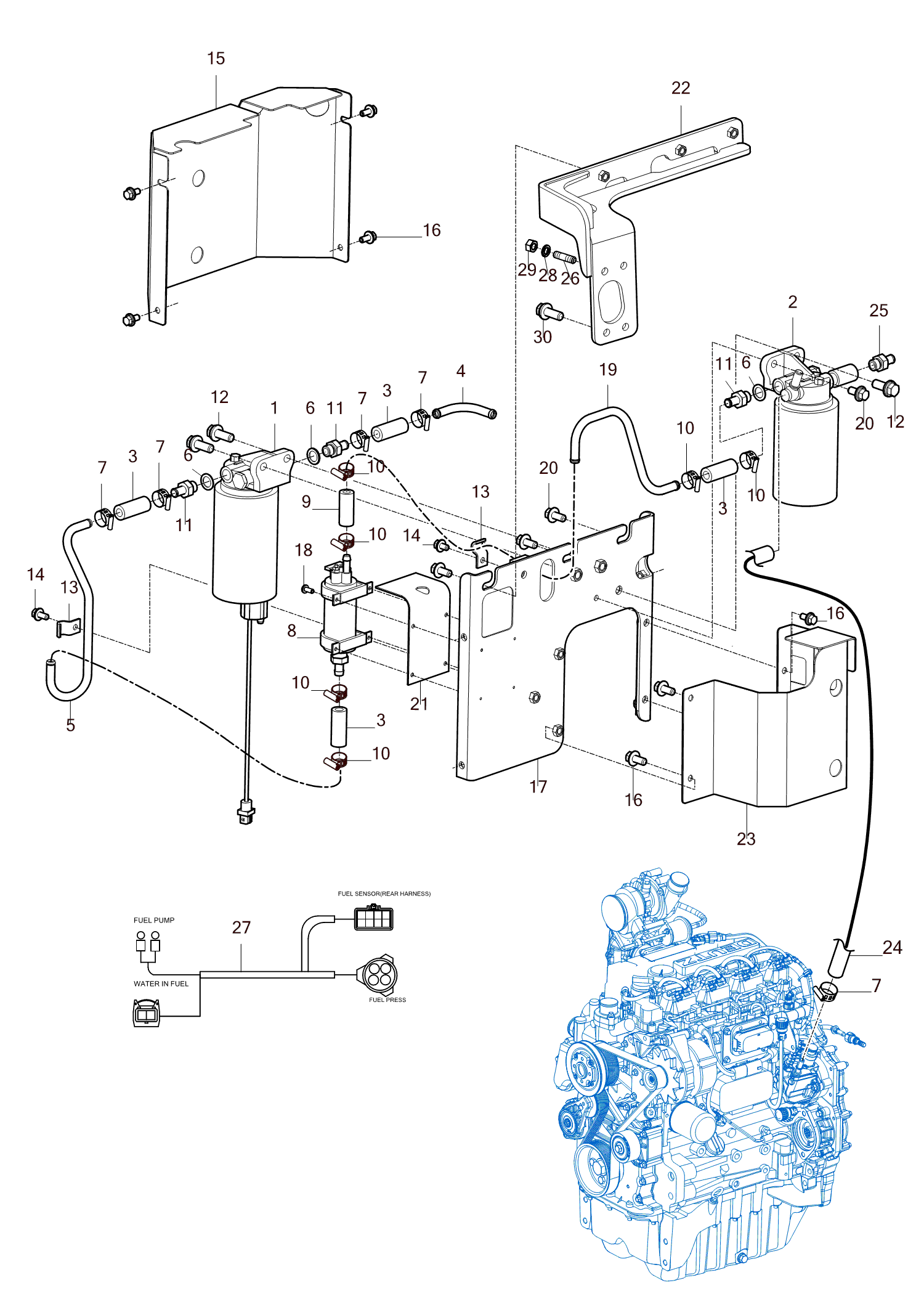 205 - FUEL FILTER & FUEL PUMP