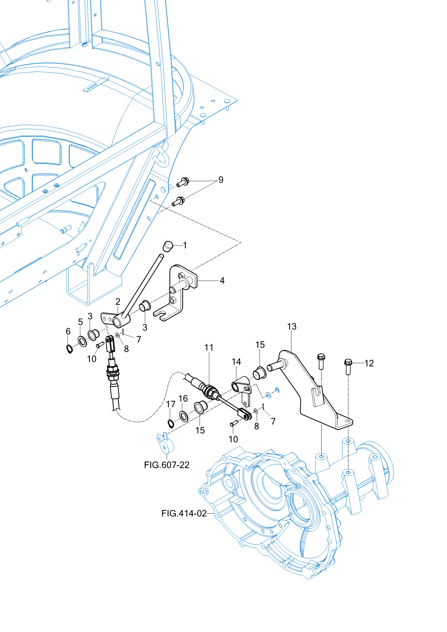 607B - POSITION & DRAFT LEVER(2)
