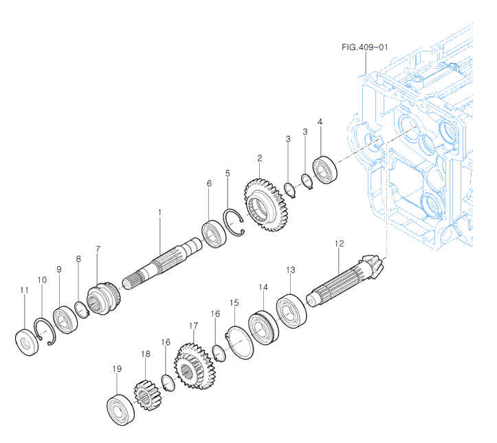 404 - SPIRAL BEVEL PINION & 4WD SHAFT SUB