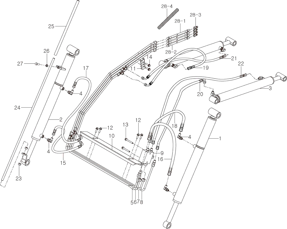 008 - HYDRAULIC PIPING ASSEMBLY