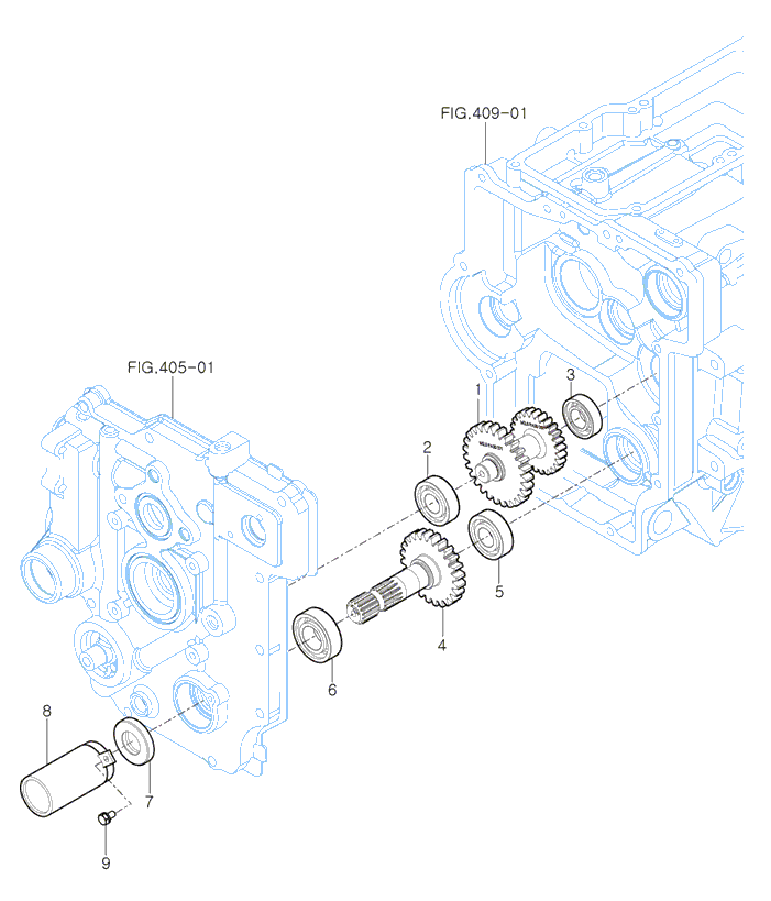 407 - MID P T O IDLE GEAR & MID P T O SUB