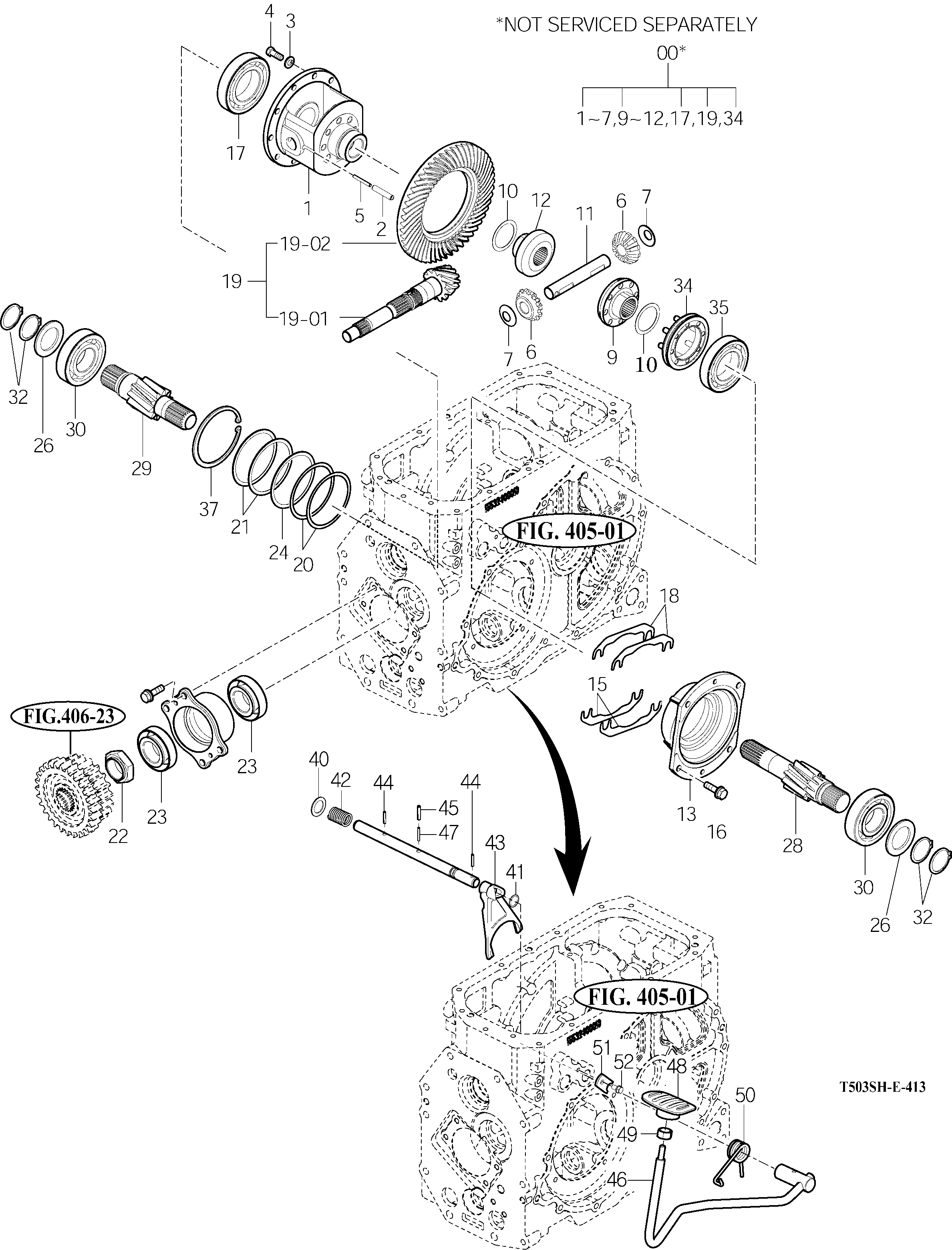 413A - REAR DIFFERENTIAL GEARS