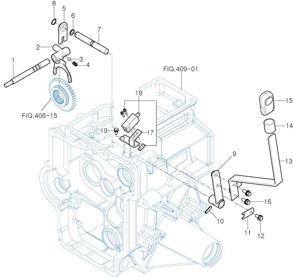 412 - P.T.O CHANGE LEVER