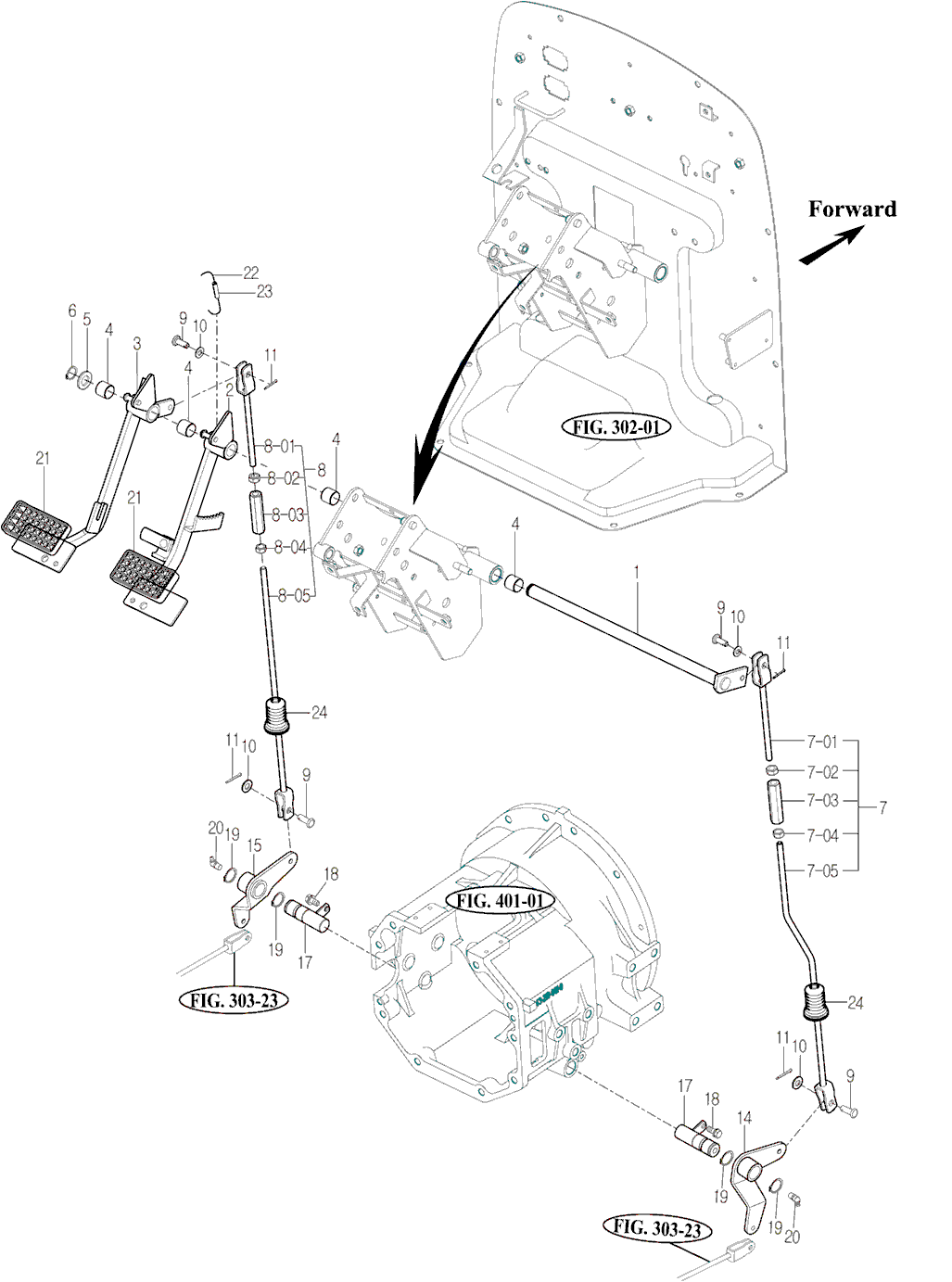 304 - BREAK PEDAL & LINKAGE