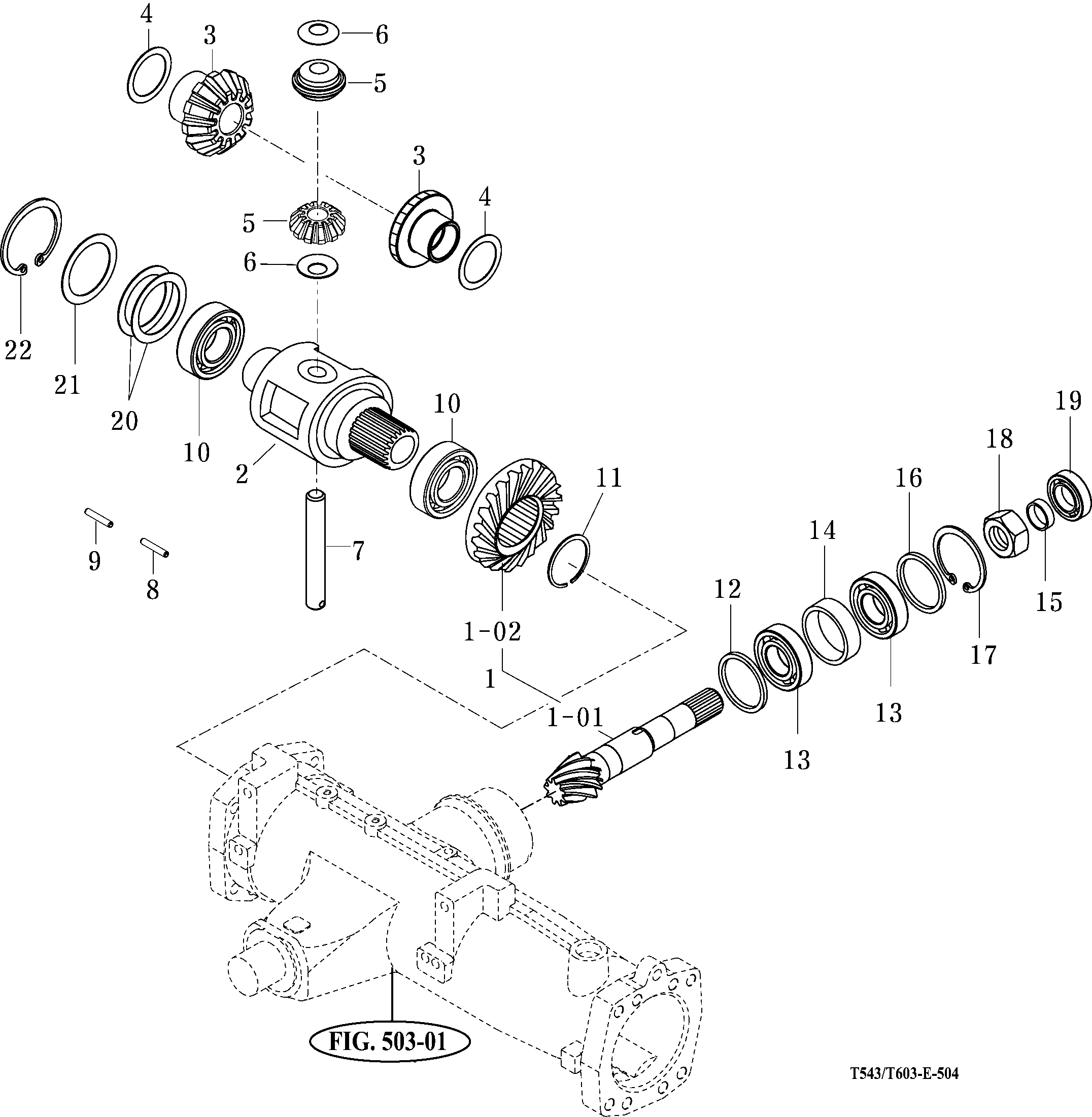 504 - FRONT DIFFERENTIAL GEARS