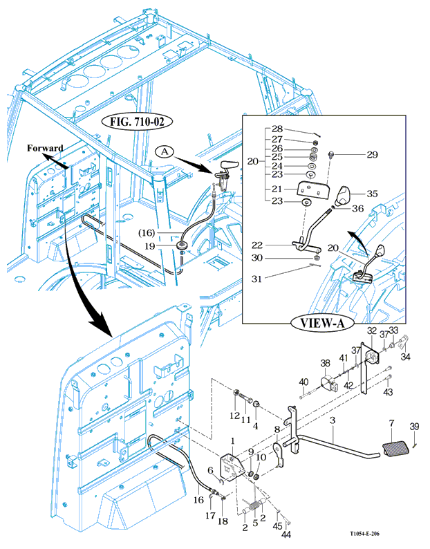 206 - CABLE,THROTTLE & ACCELERATOR ASSY