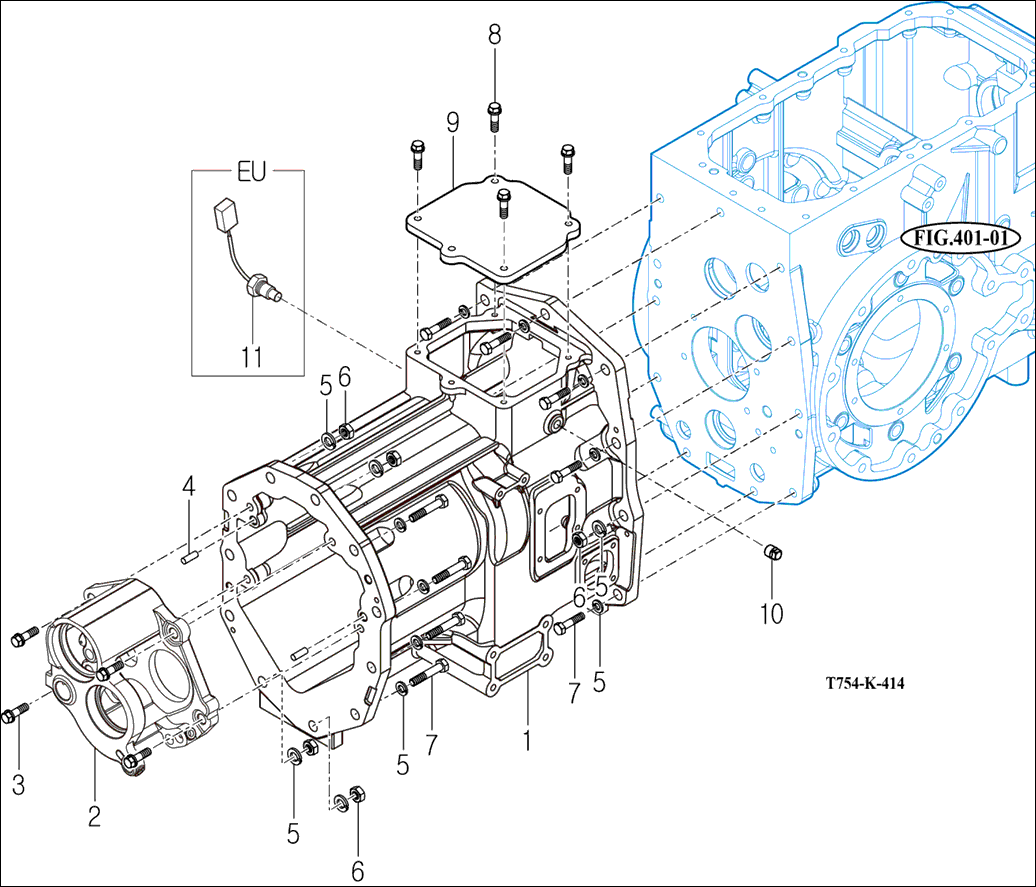 414 - TRANSMISSION MID CASE