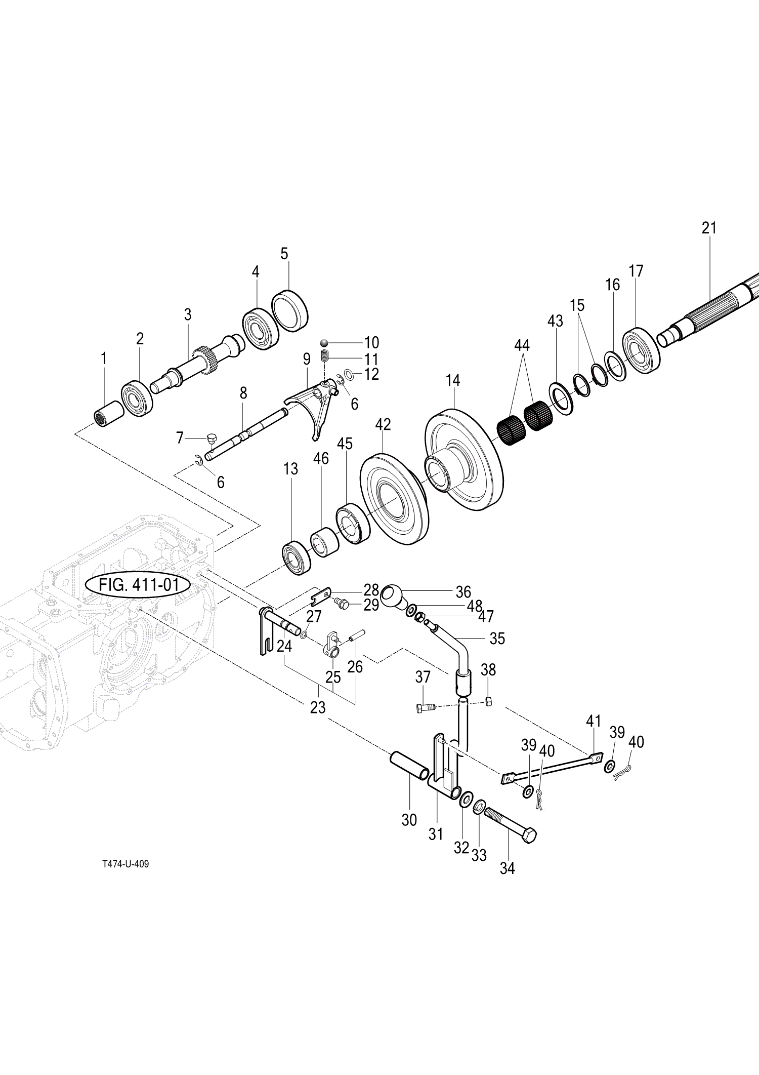 409 - P.T.O CHANGE GEARS