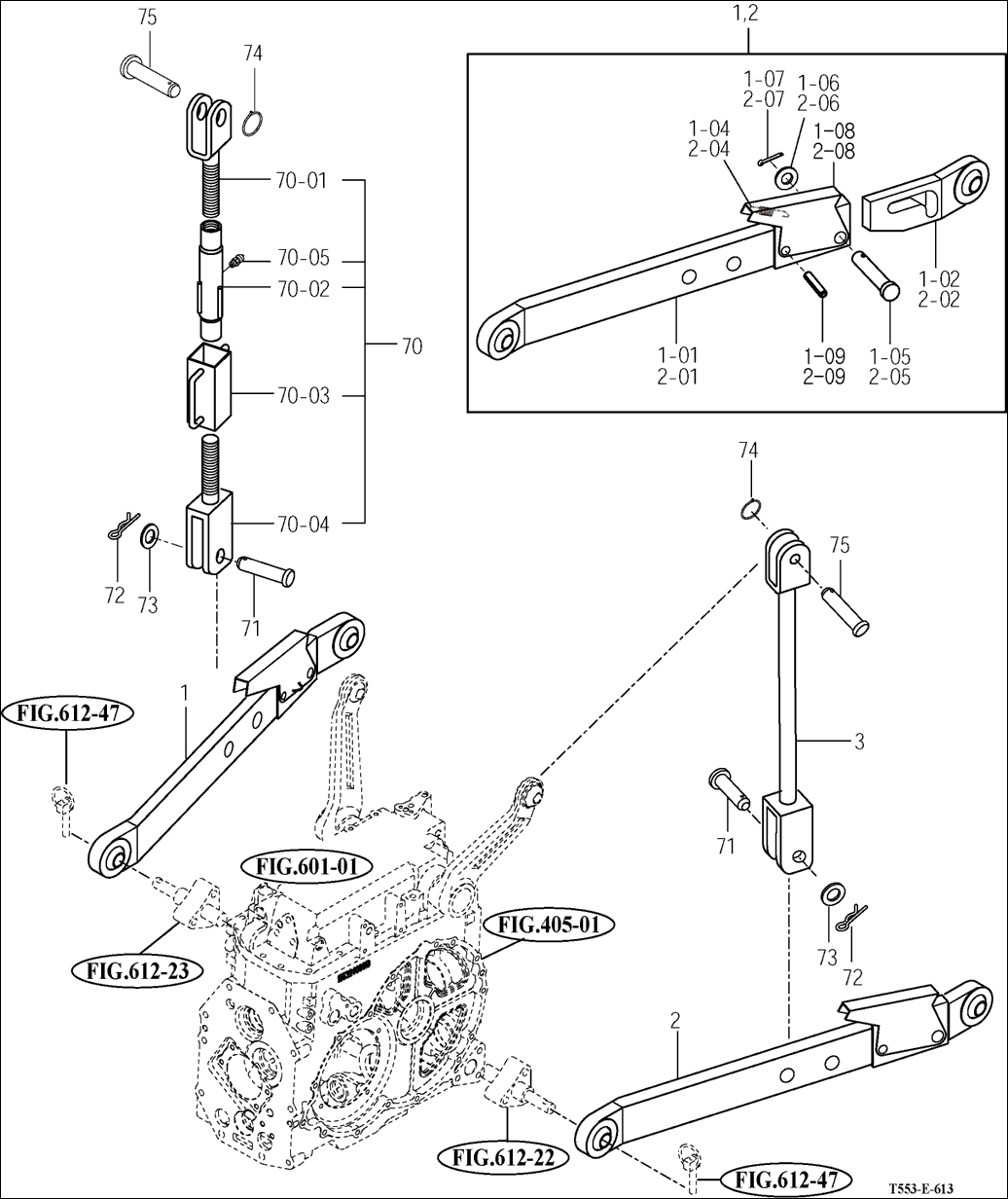 613 - LOWER LINK & LIFT ROD