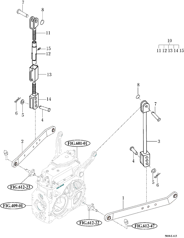 613 - LOWER LINK & LIFT ROD