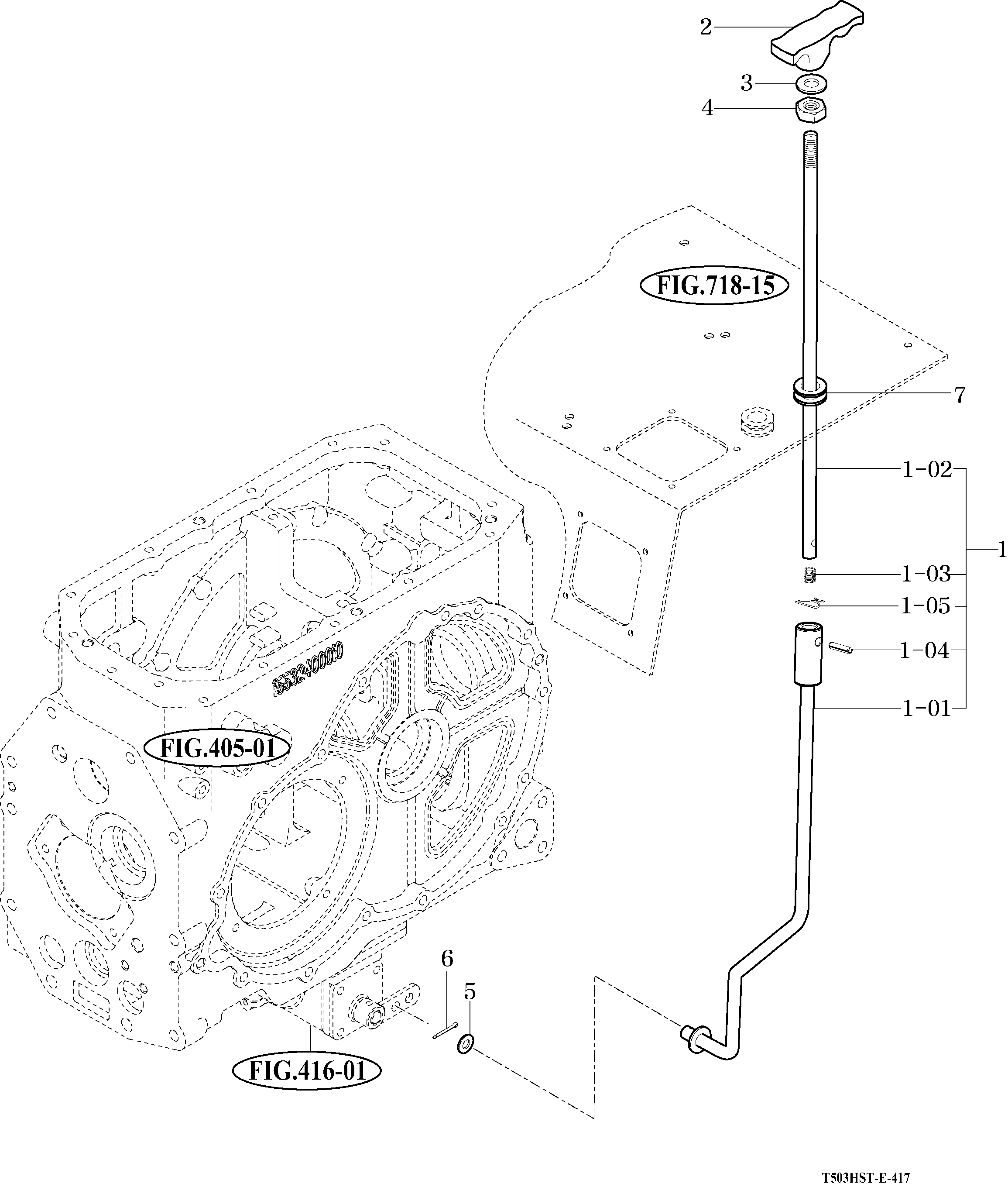 417 - MID P.T.O LEVER (OPTION) 417 - MID P.T.O LEVER (OPTION)