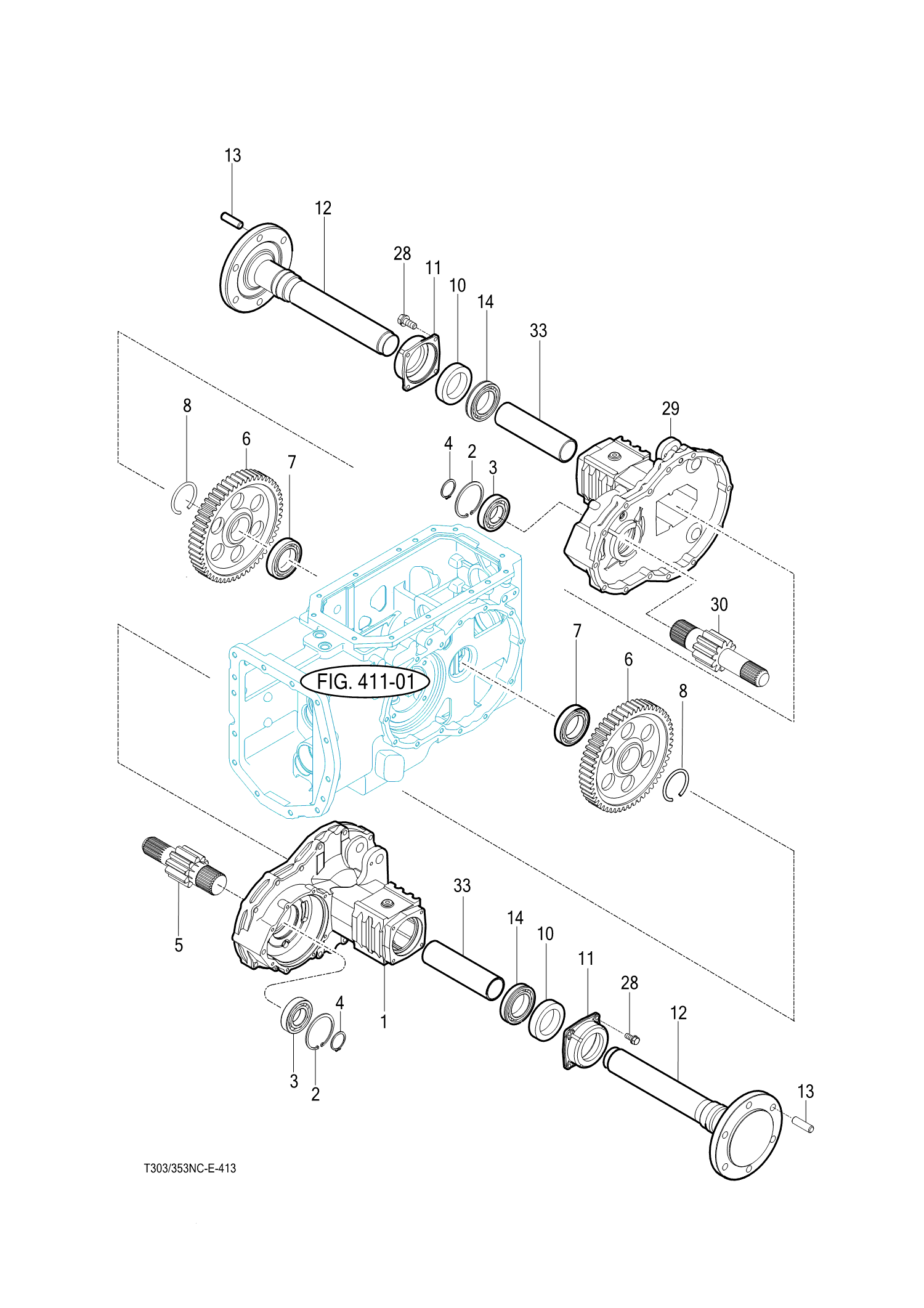 413 - REAR AXLE HOUSINGS (2) 413 - REAR AXLE HOUSINGS (2)