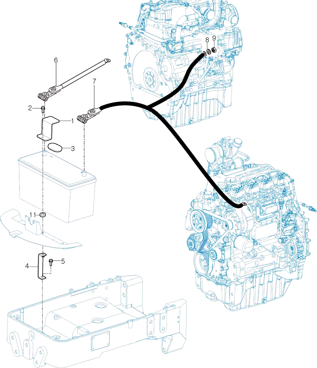 801 - BATTERY & MOUNTING