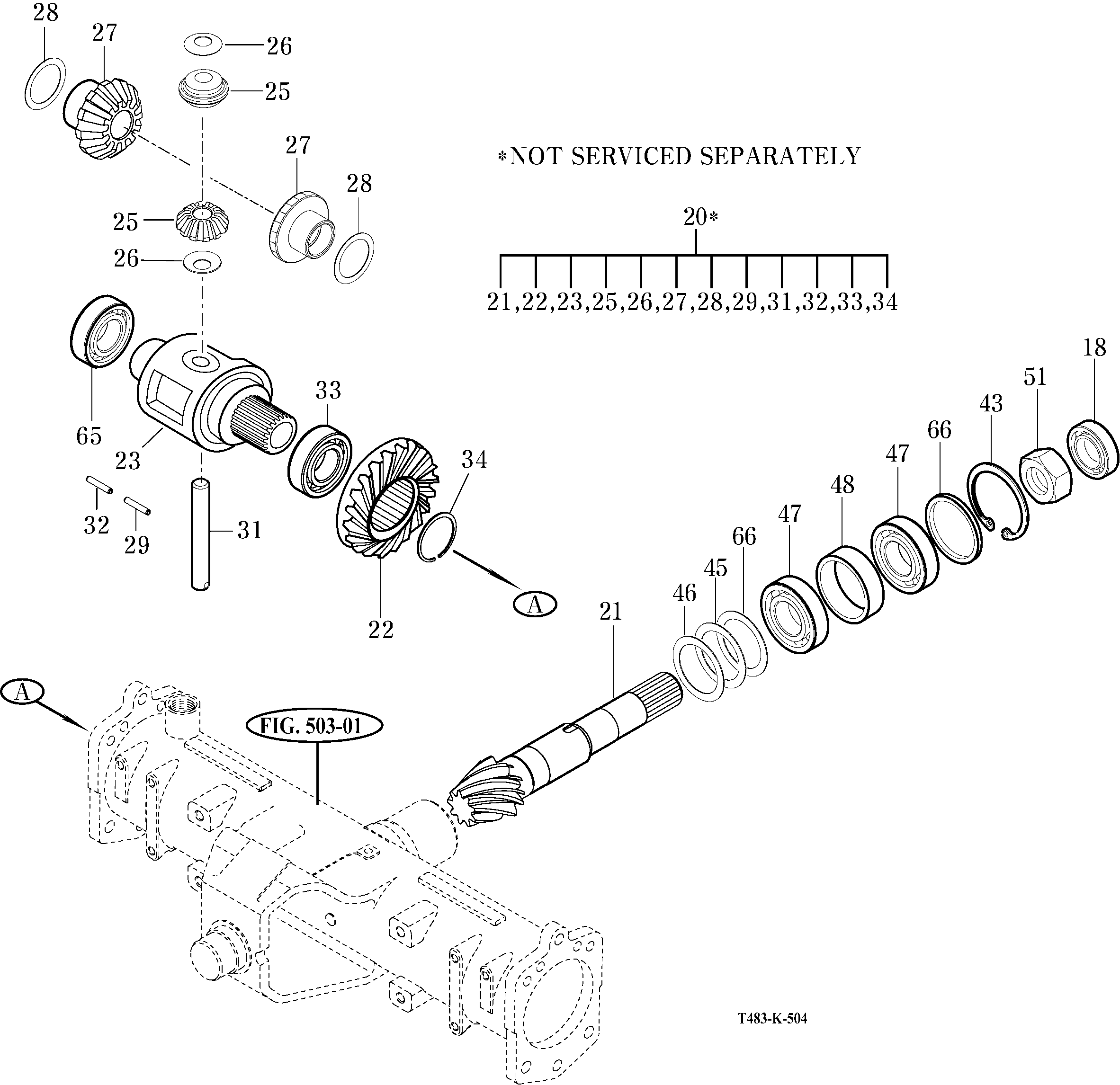 504 - FRONT DIFFERENTIAL GEARS