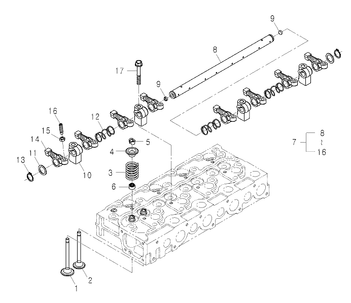 106 - VALVE,ROCKER ARM GROUP 106 - VALVE,ROCKER ARM GROUP