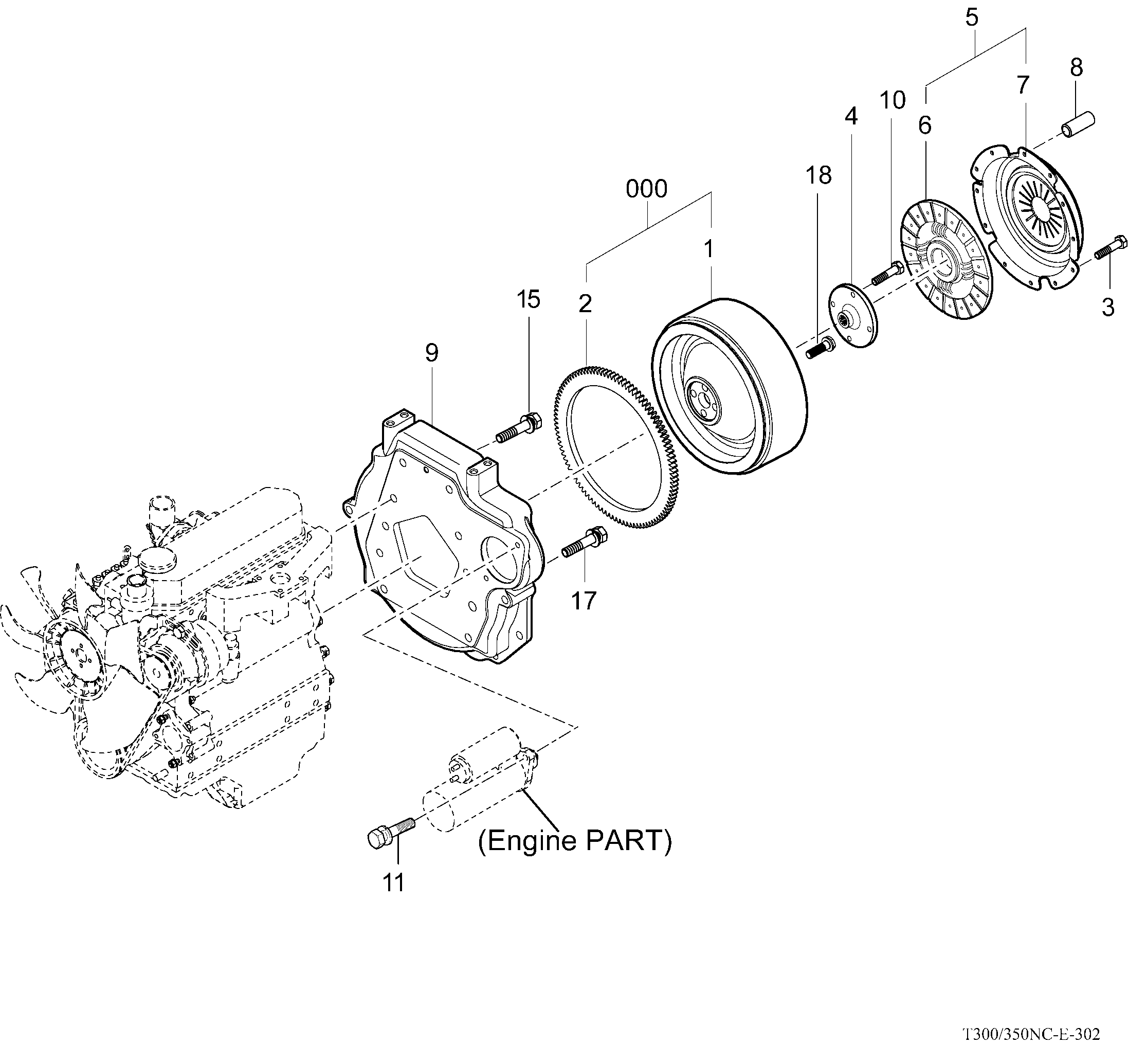 302 - FLYWHEEL & CLUTCH