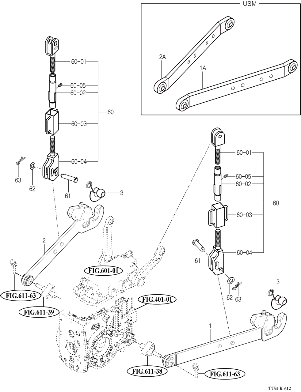 612 - LOWER LINK & LIFT ROD