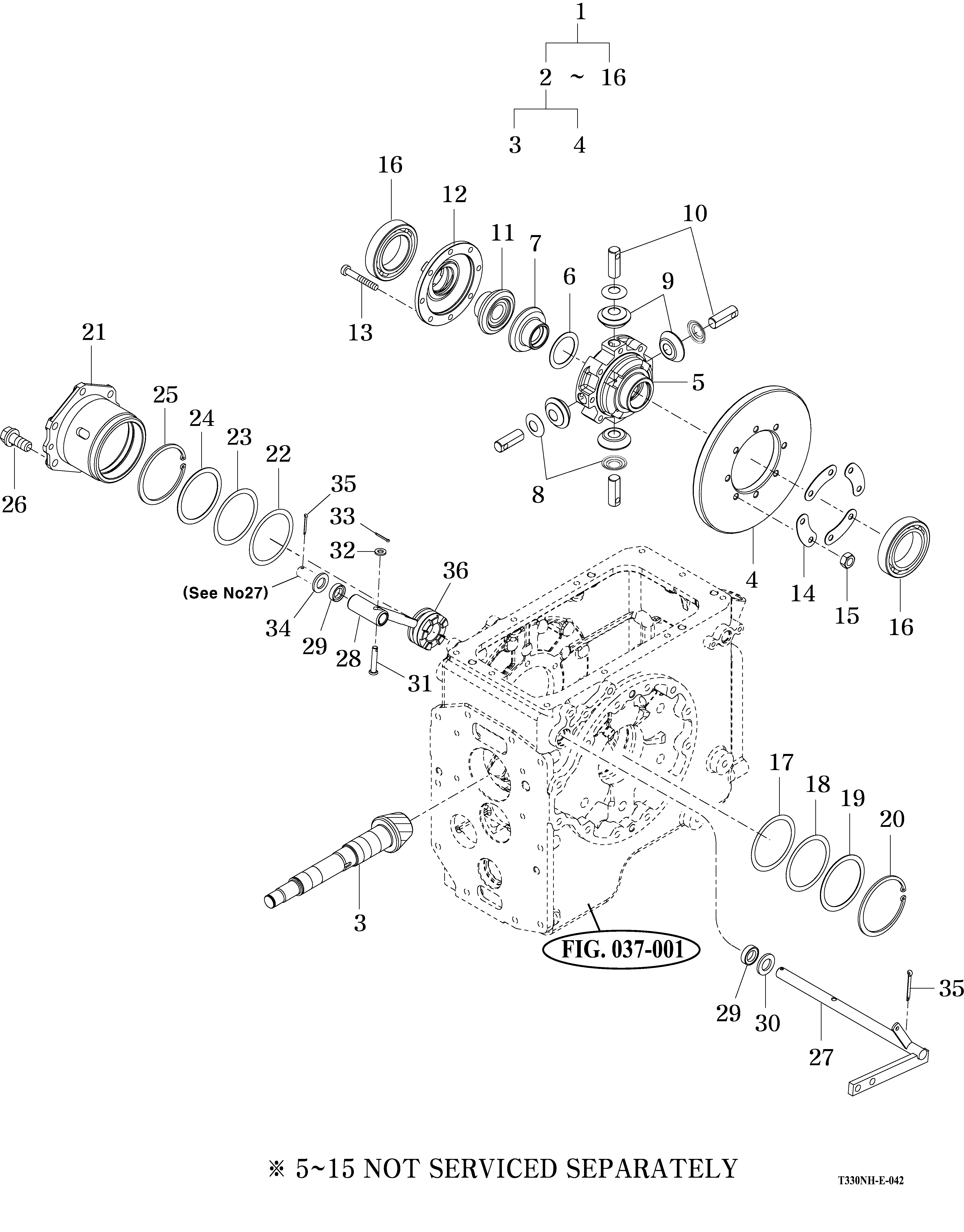 042 - REAR DIFFERENTIAL GEARS & LOCK