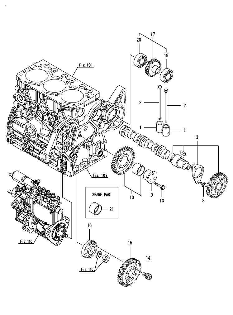 106 - CAMSHAFT & DRIVING GEAR