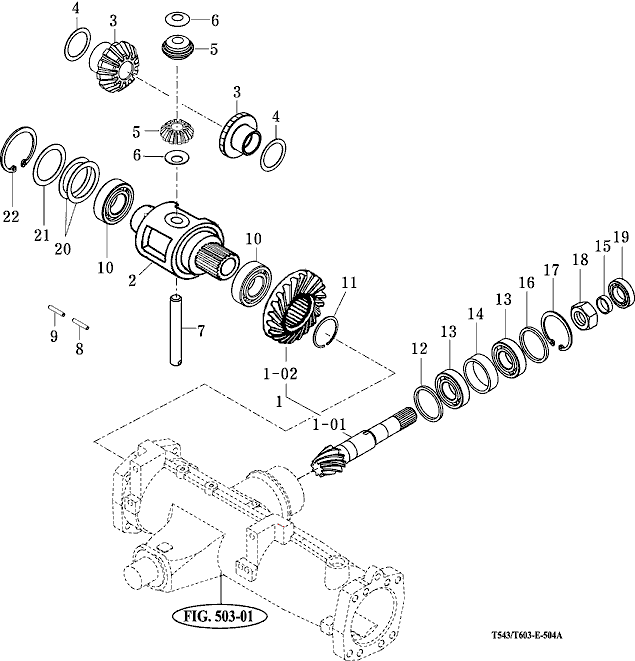 504 - FRONT DIFFERENTIAL GEARS