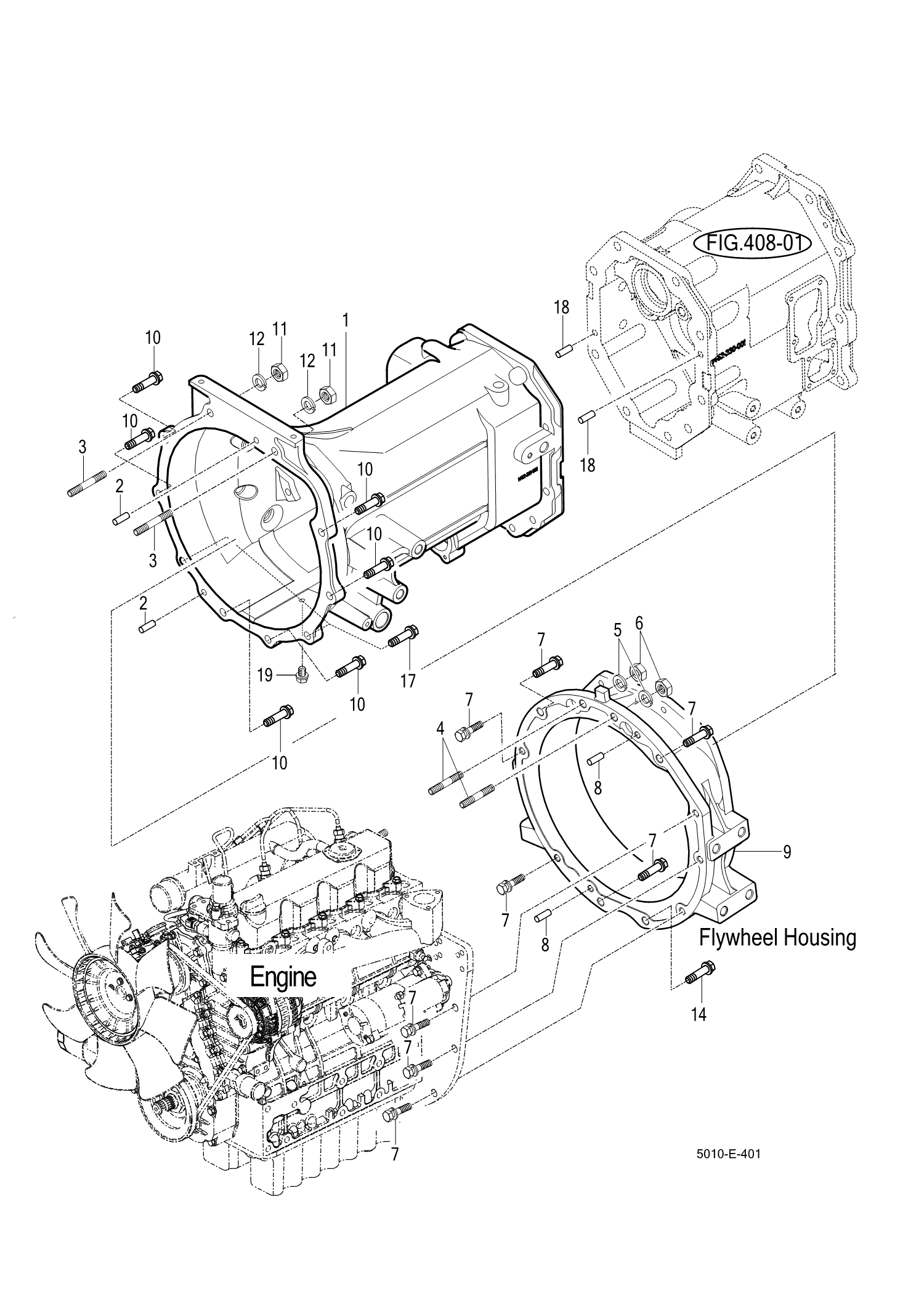 401 - TRANSMISSION FRONT CASE 401 - TRANSMISSION FRONT CASE