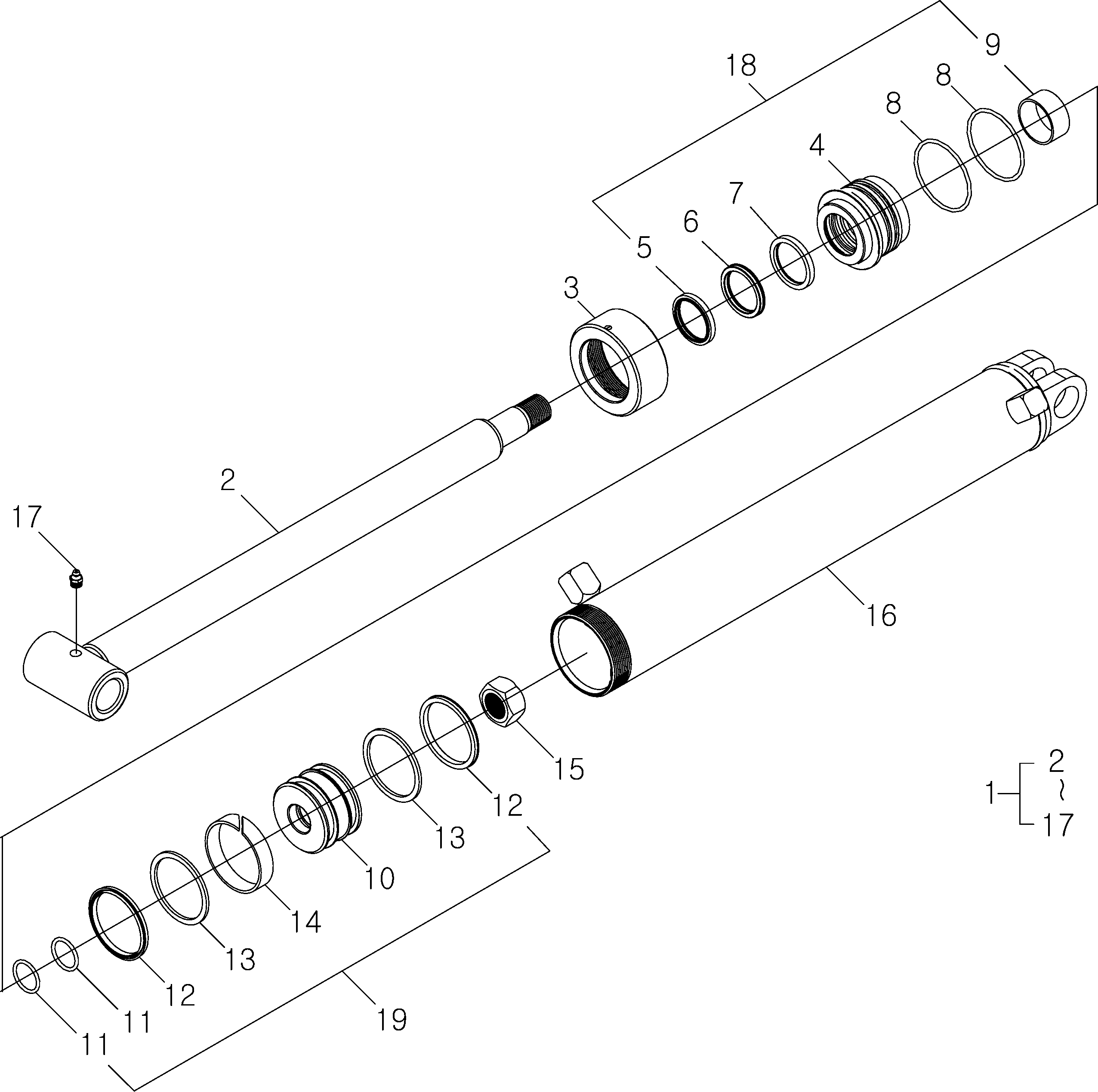 130 - BOOM CYLINDER ASSEMBLY