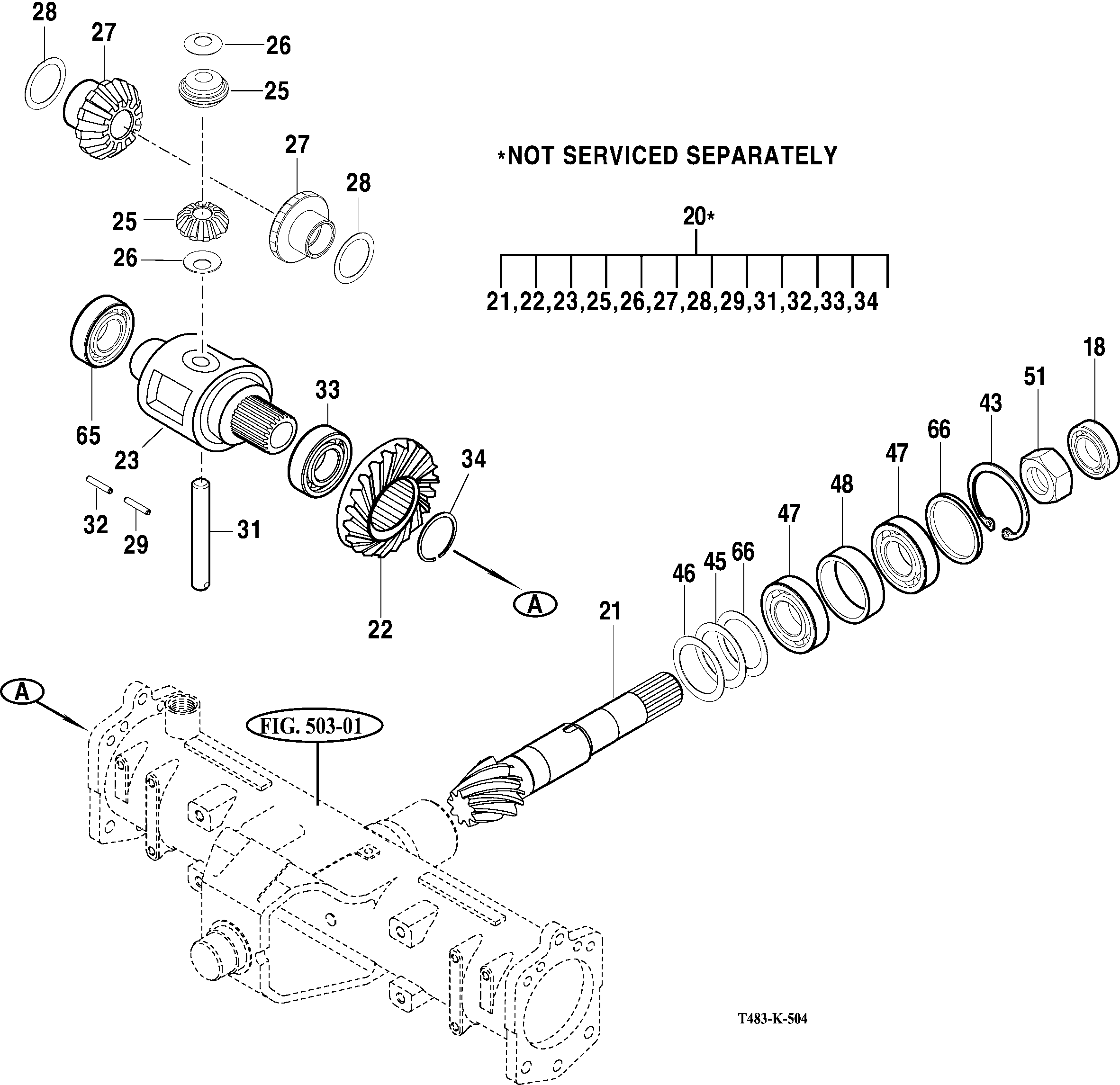 504 - FRONT DIFFERENTIAL GEARS