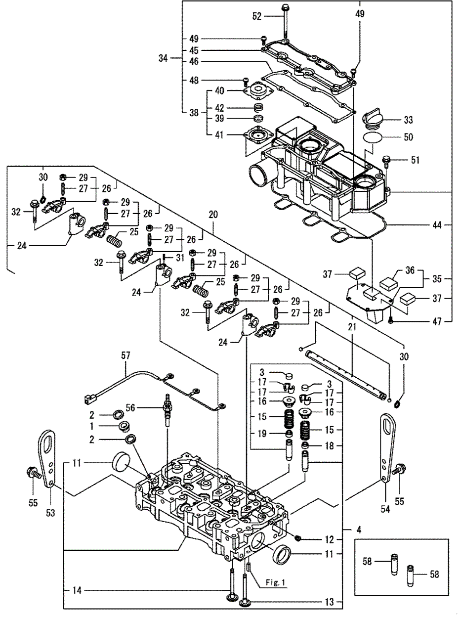 104 - CYLINDER HEAD & BONNET